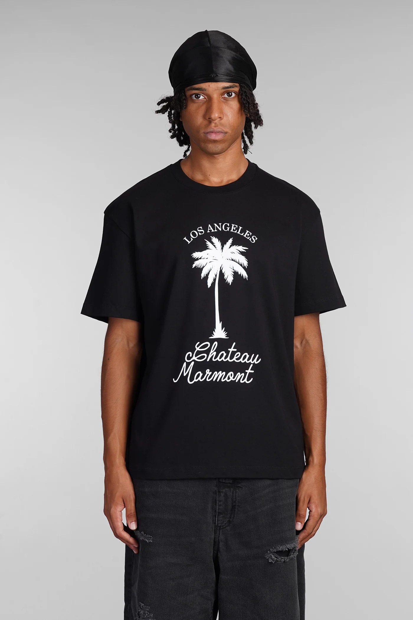 T-Shirt in black cotton
