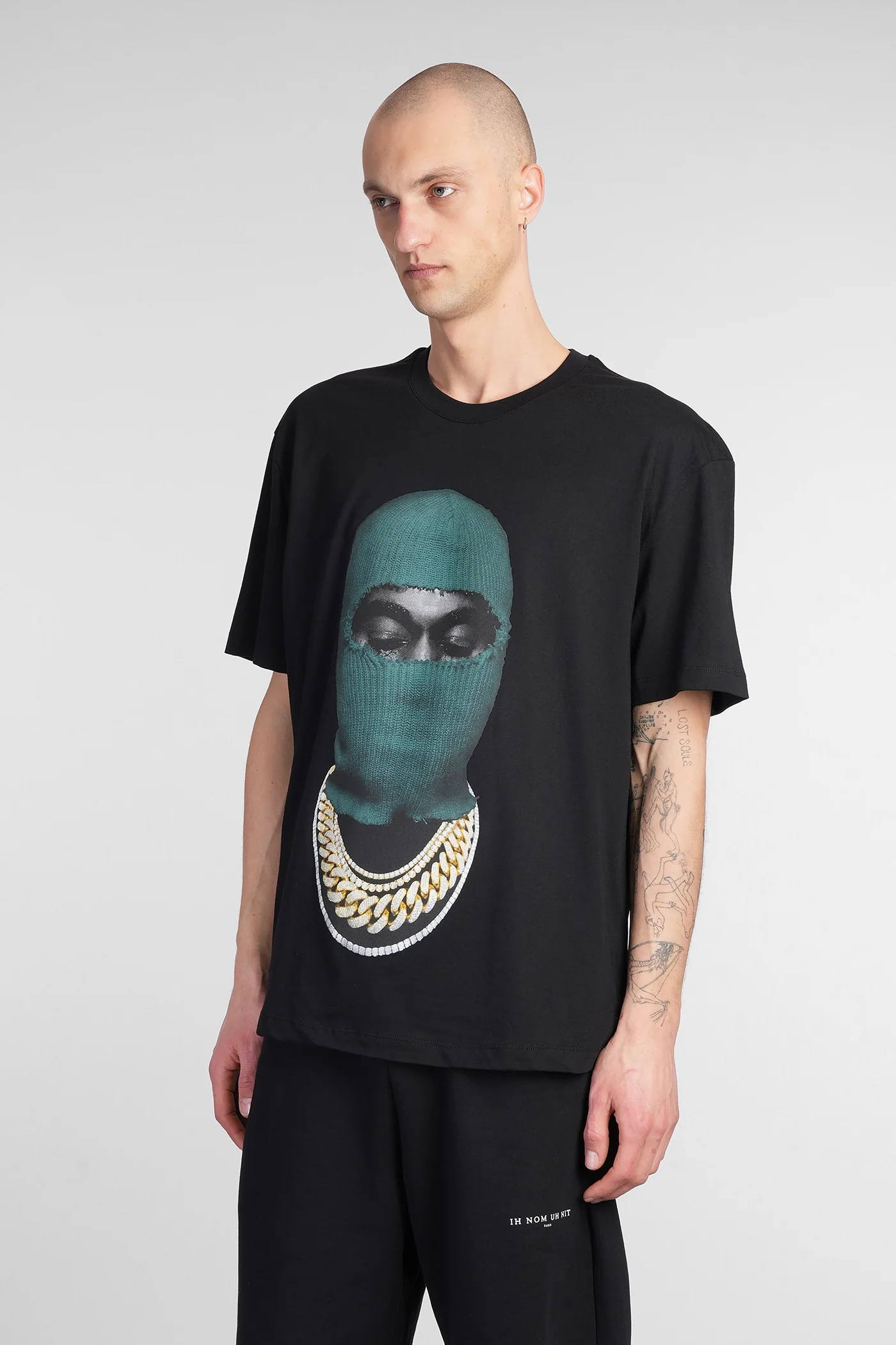 T-Shirt in black cotton - Image 4