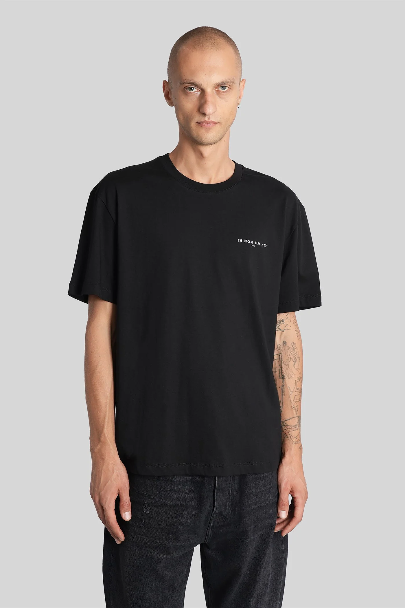 T-Shirt in black cotton