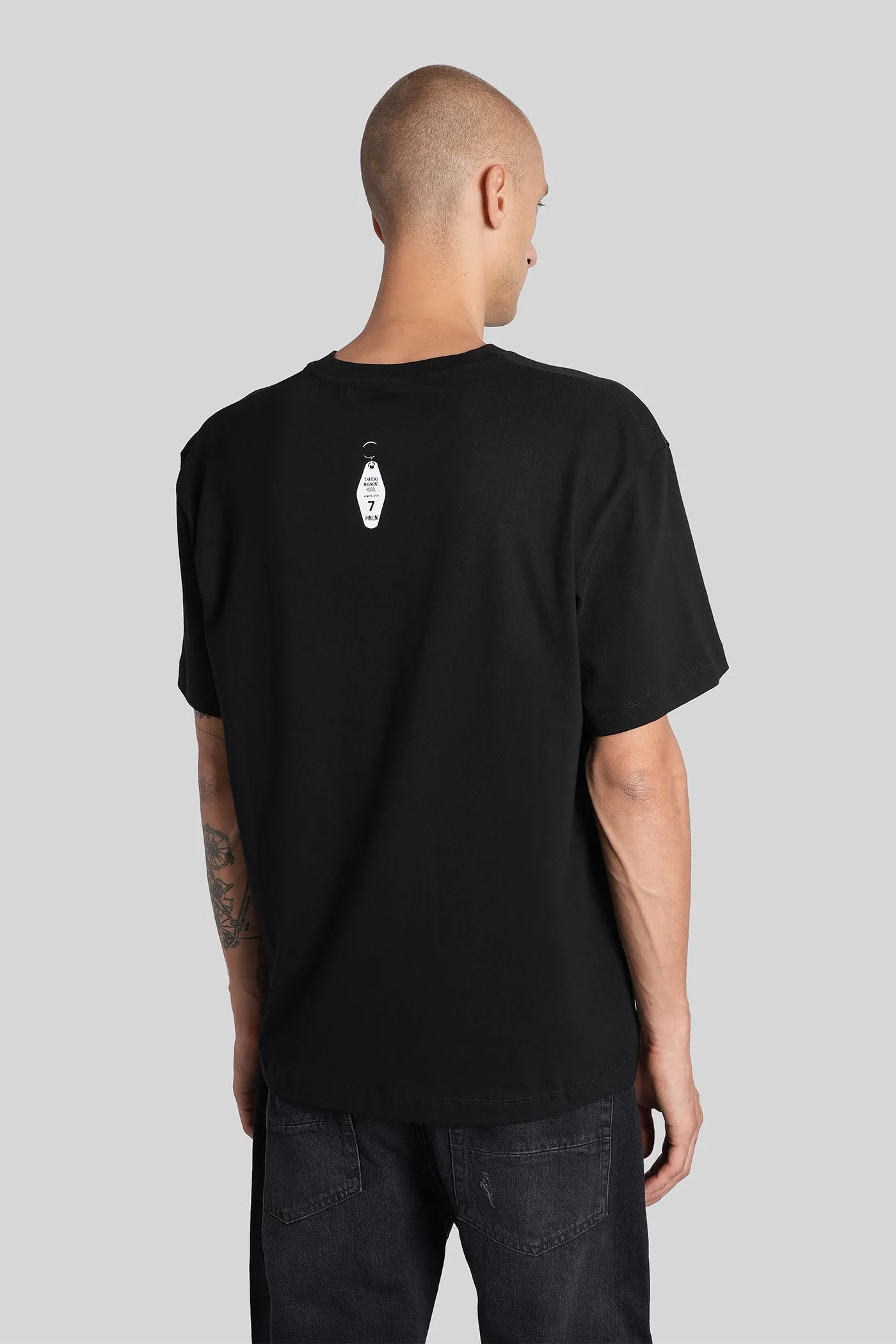 T-Shirt in black cotton - Image 3