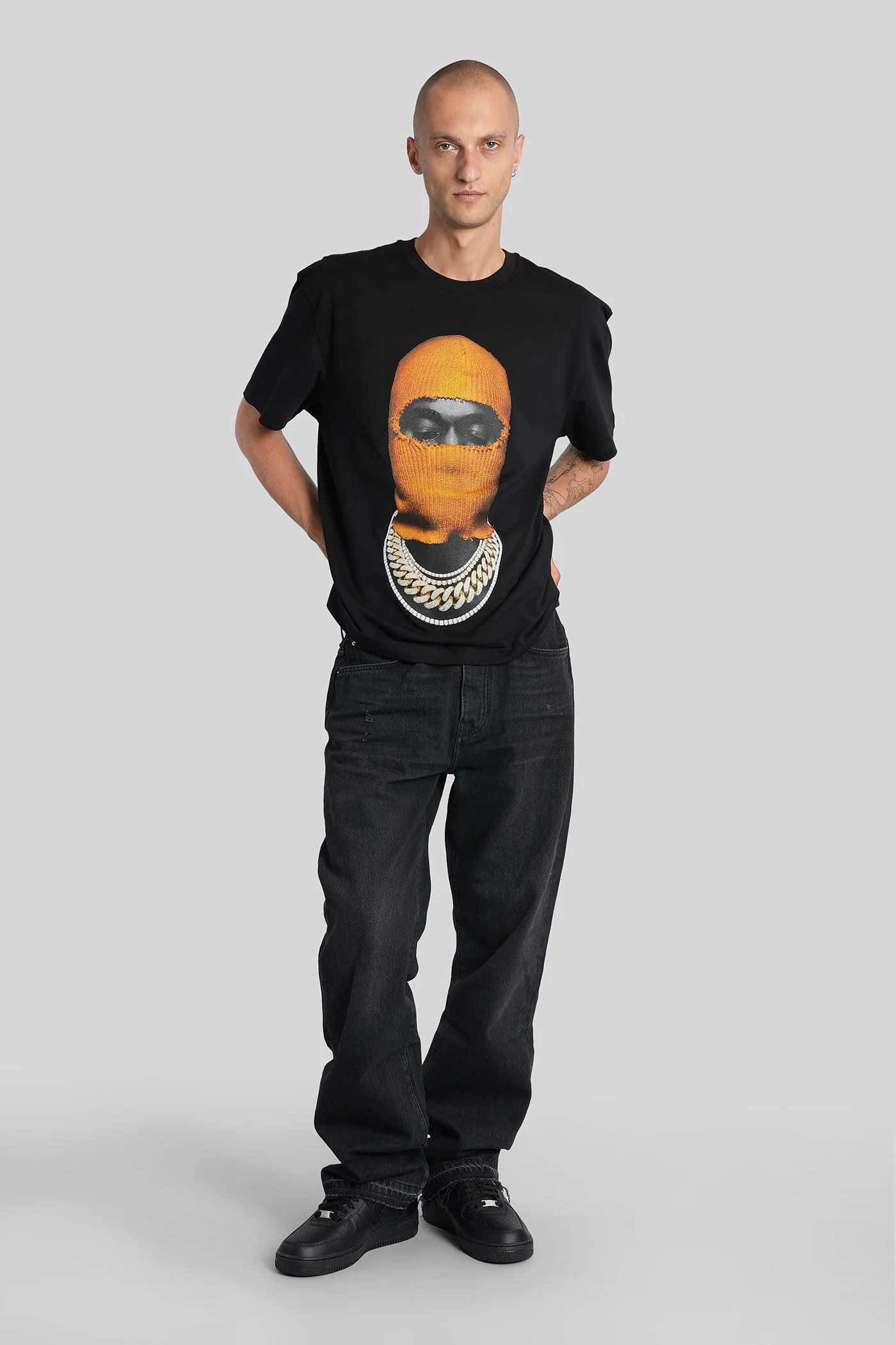 T-Shirt in black cotton - Image 2