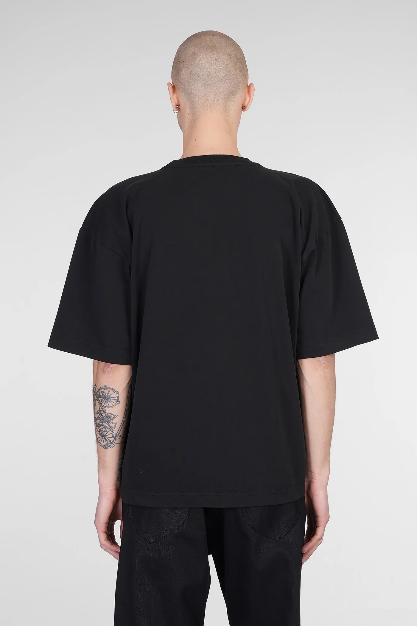 T-Shirt in black cotton - Image 3
