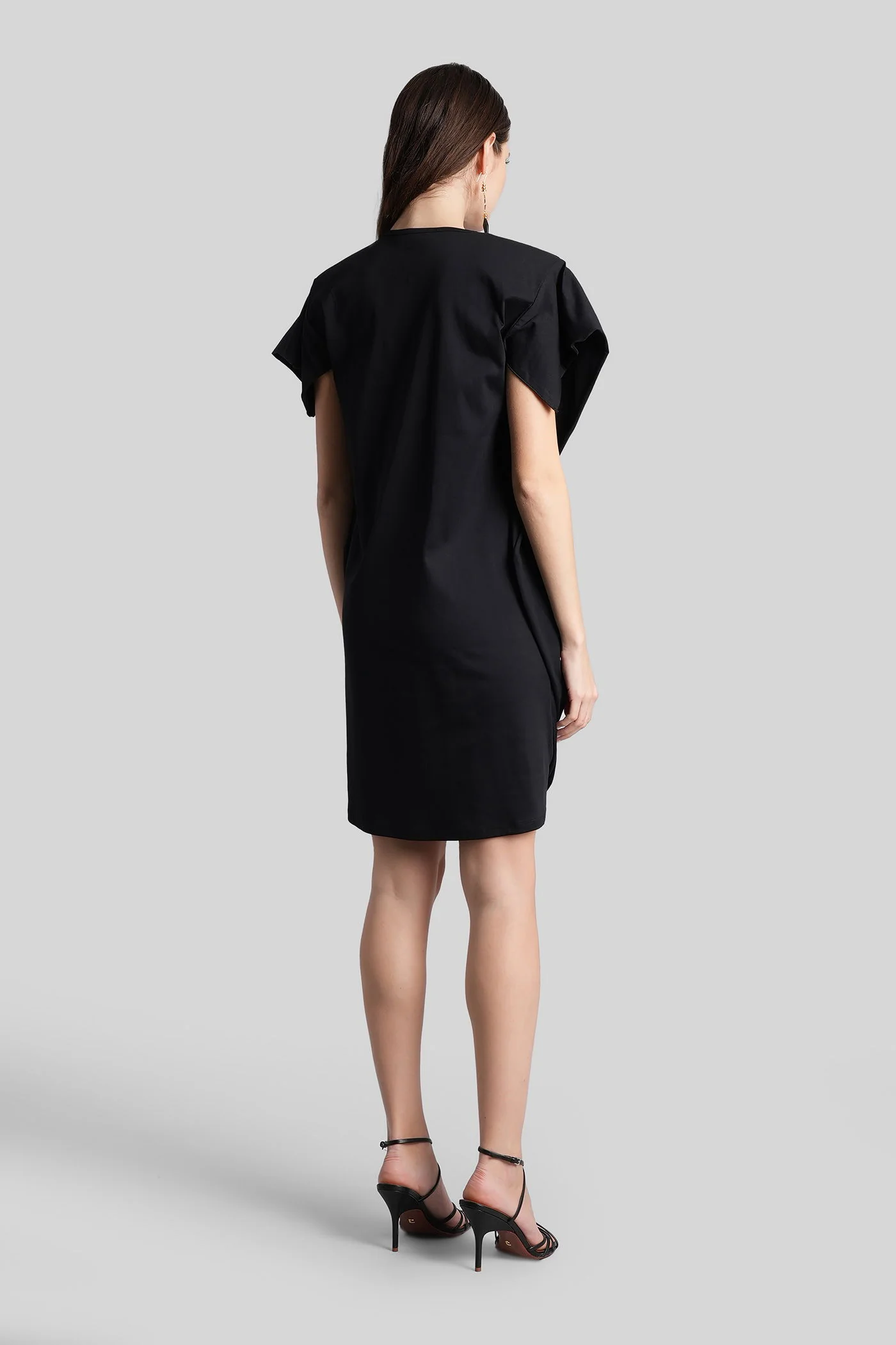 Aslan Mini dress in black cotton - Image 3