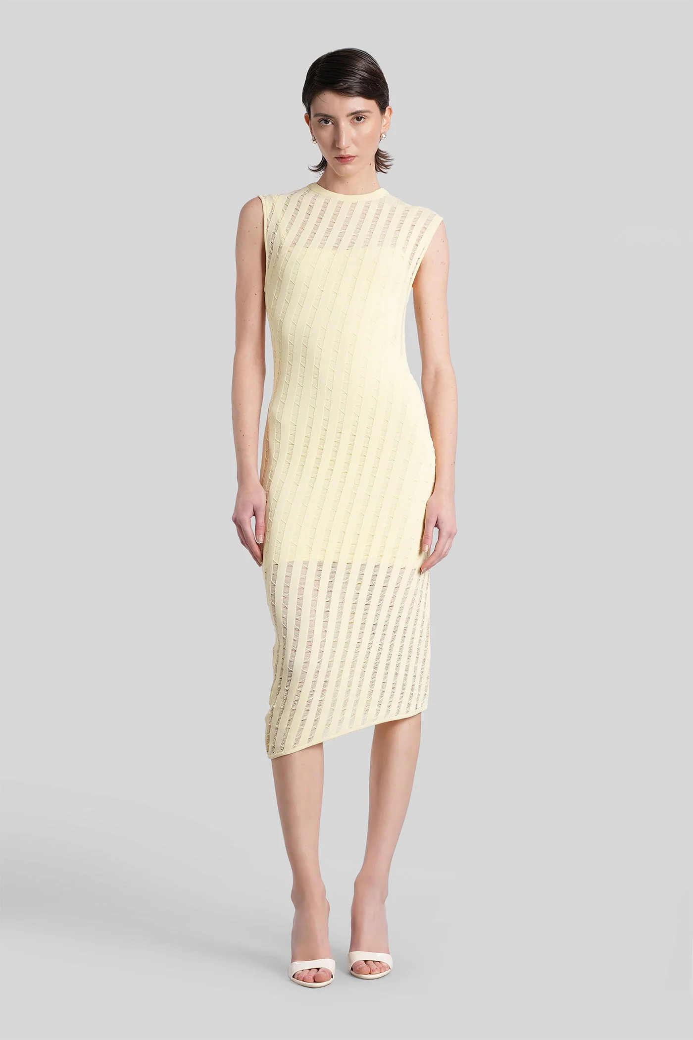 Aysson Long dress in yellow viscose