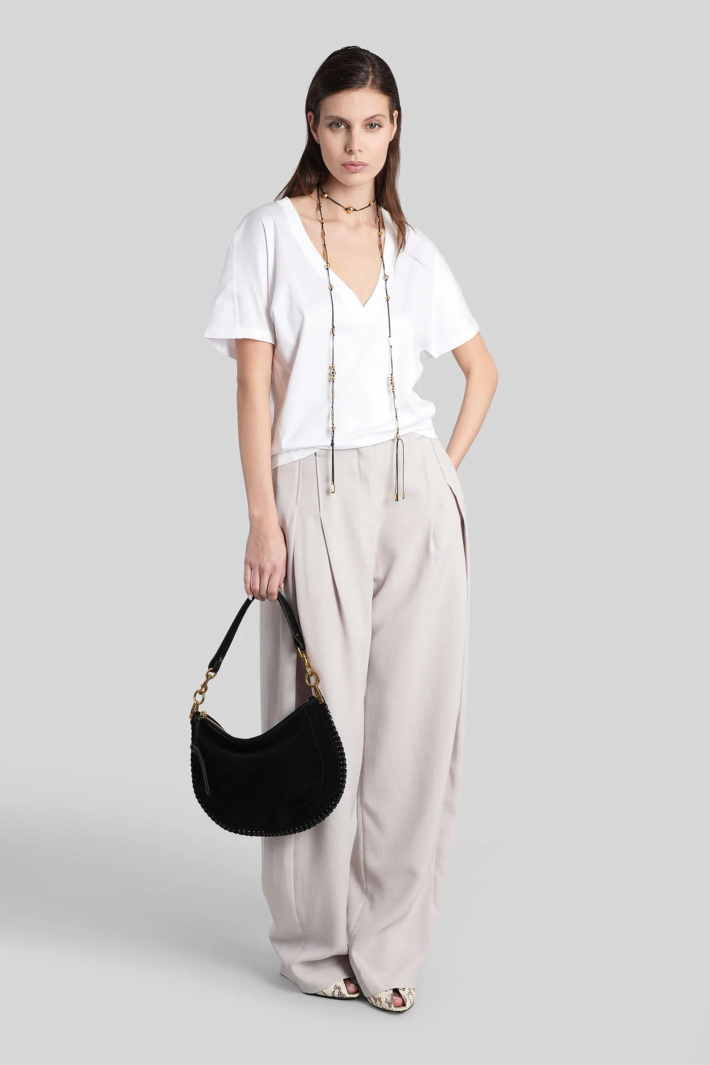 Celiane T-Shirt in white cotton - Image 2