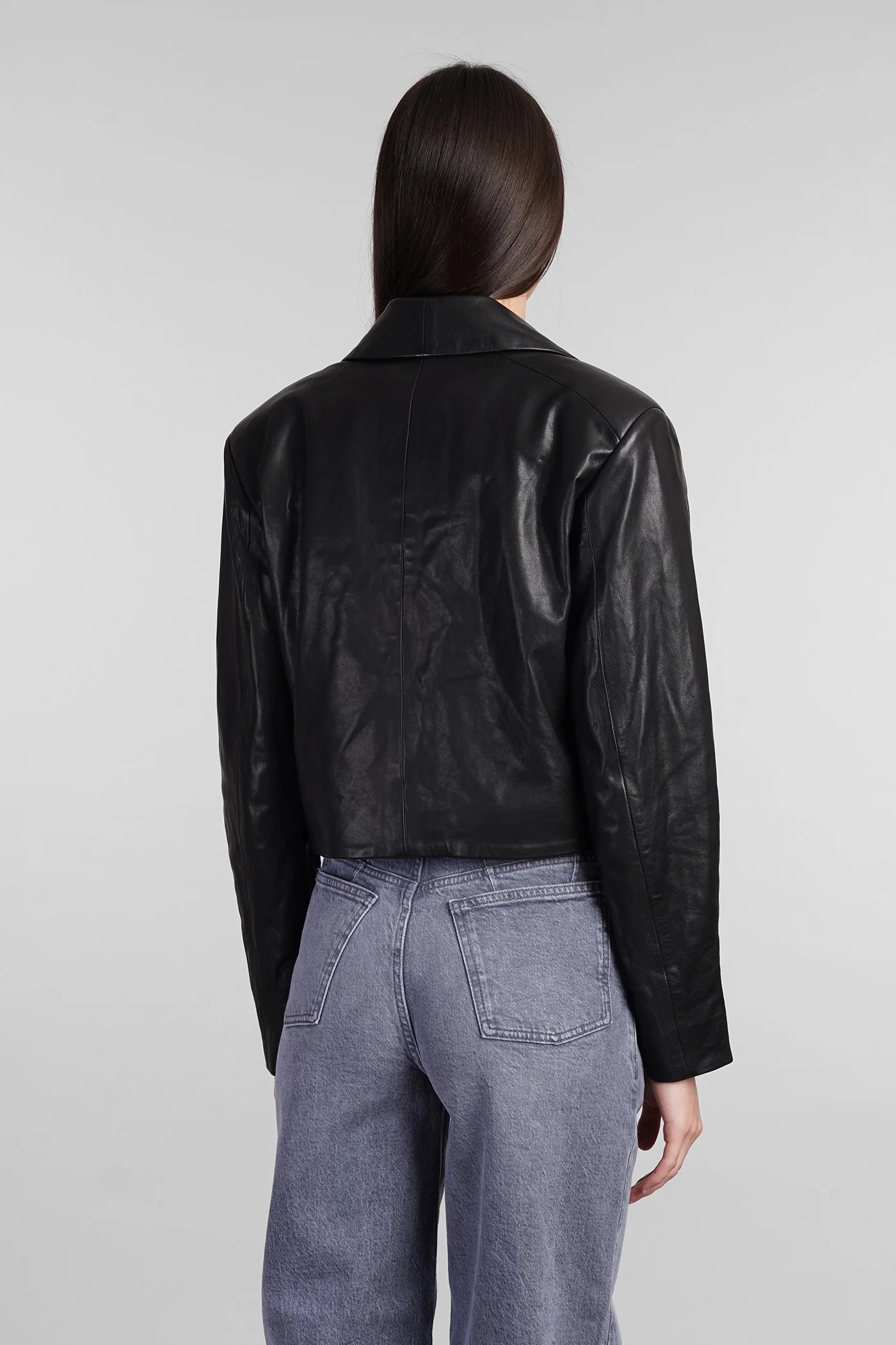 Cybele Leather jacket in black leather - Image 3