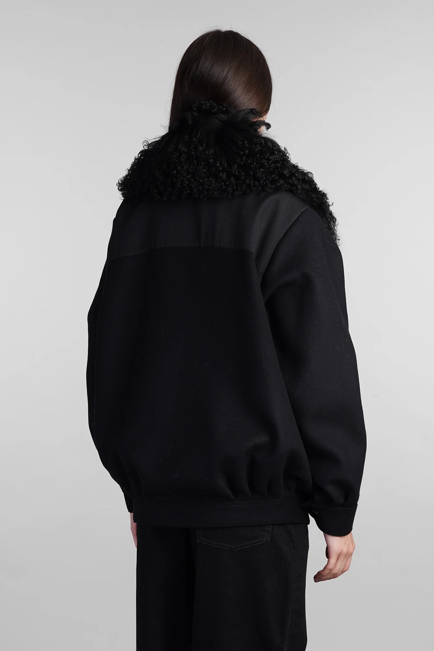 Diassa Casual jacket in black wool - Image 3