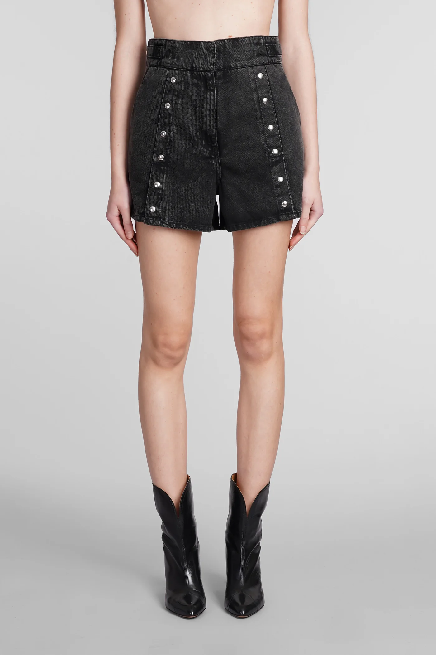 Gennya Shorts in grey cotton - Image 6