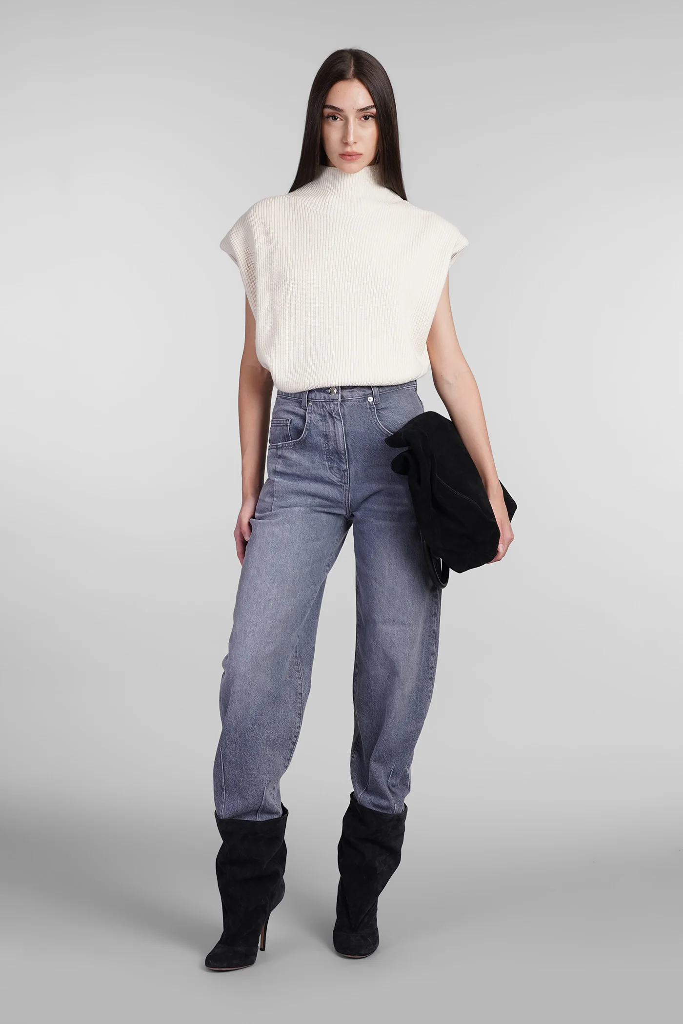 Kenda Knitwear in beige wool - Image 2