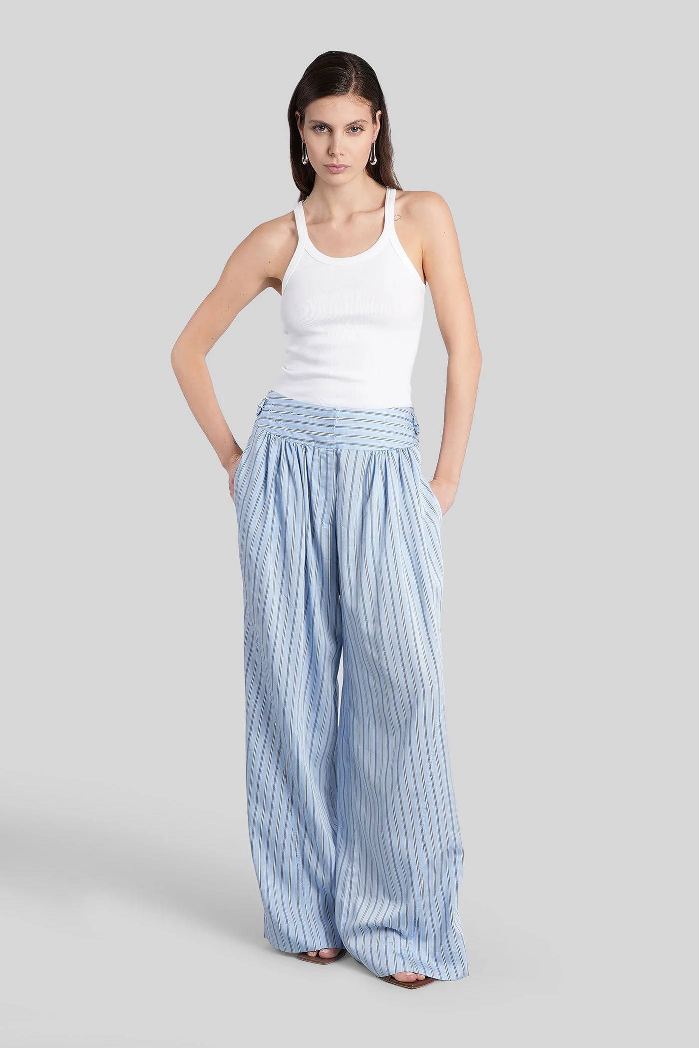 Palisso tank Top in white cotton - Image 2