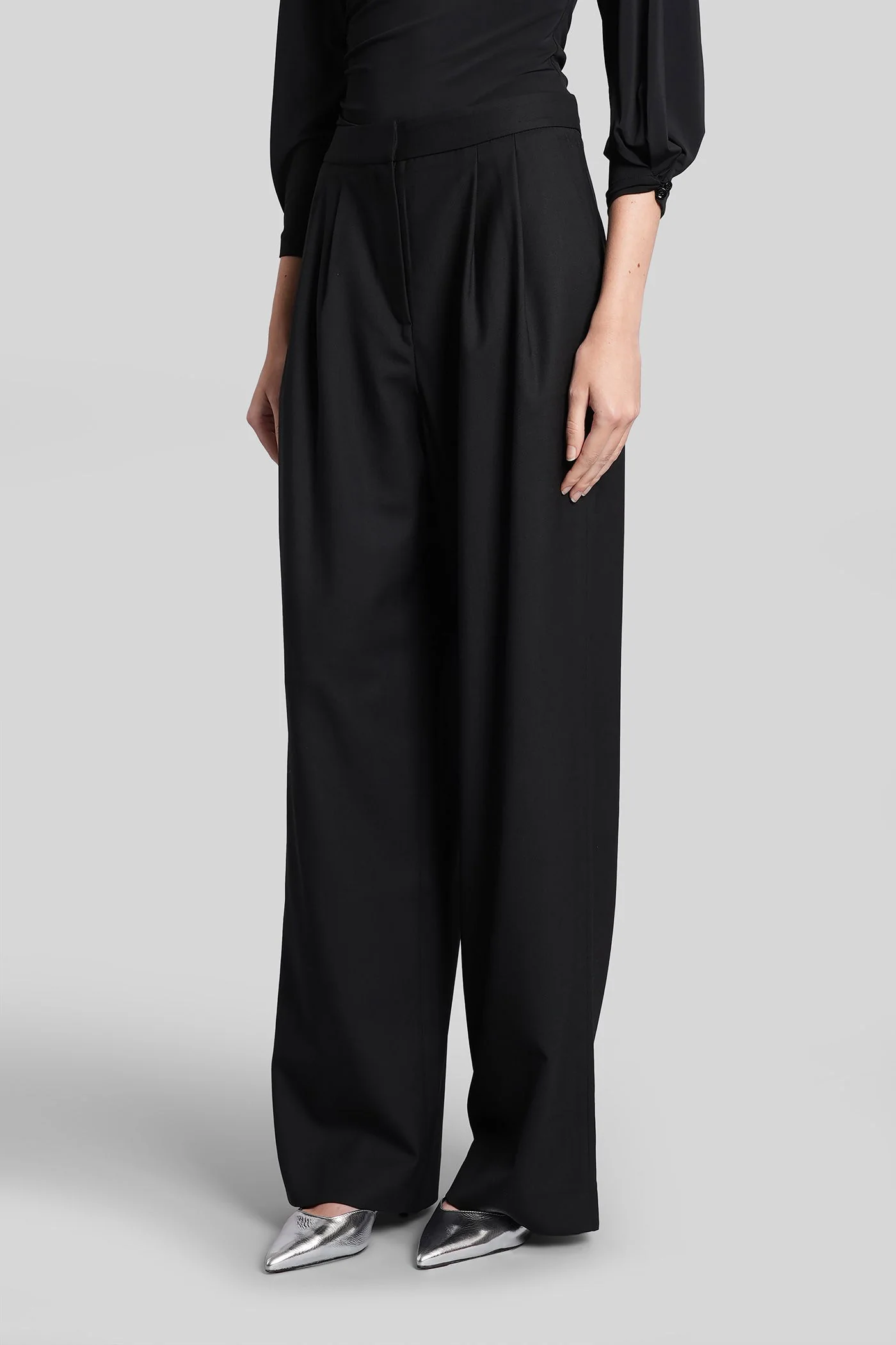 Pants in black wool - Image 4
