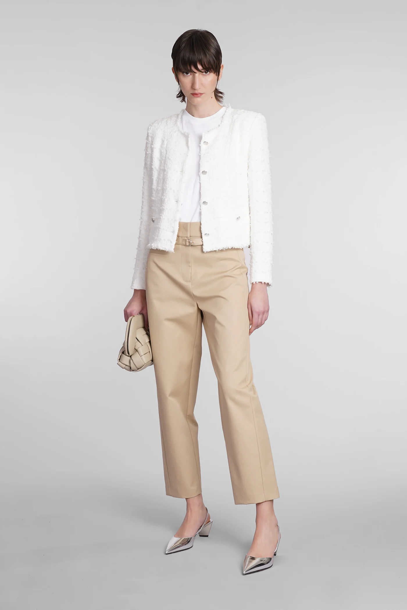 Raceli Casual jacket in white cotton - Image 2