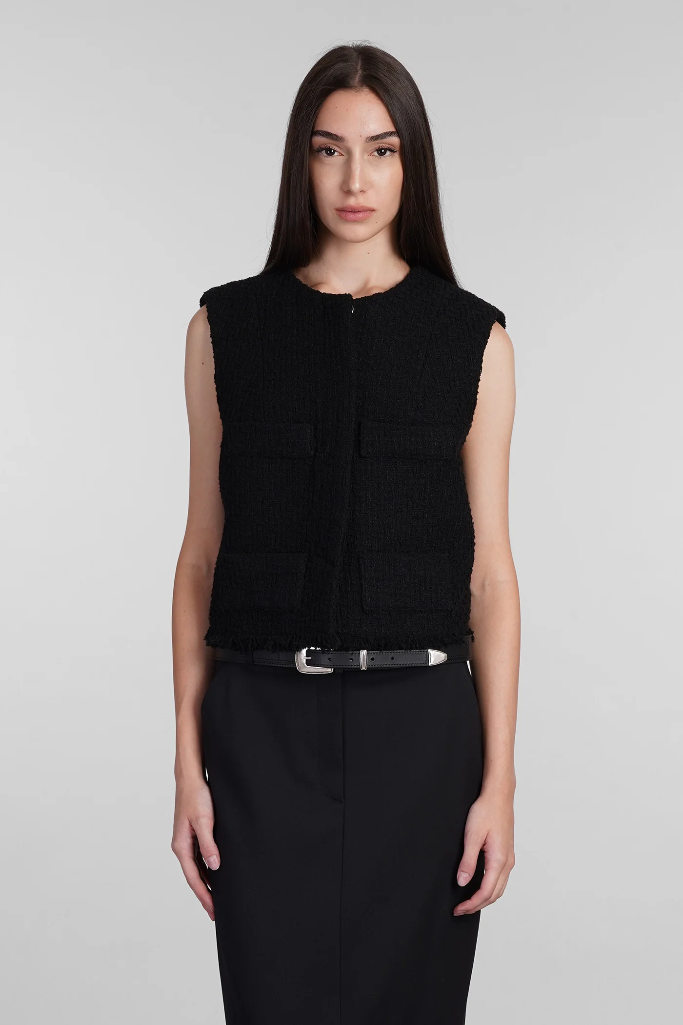 Ralphi Vest in black polyester