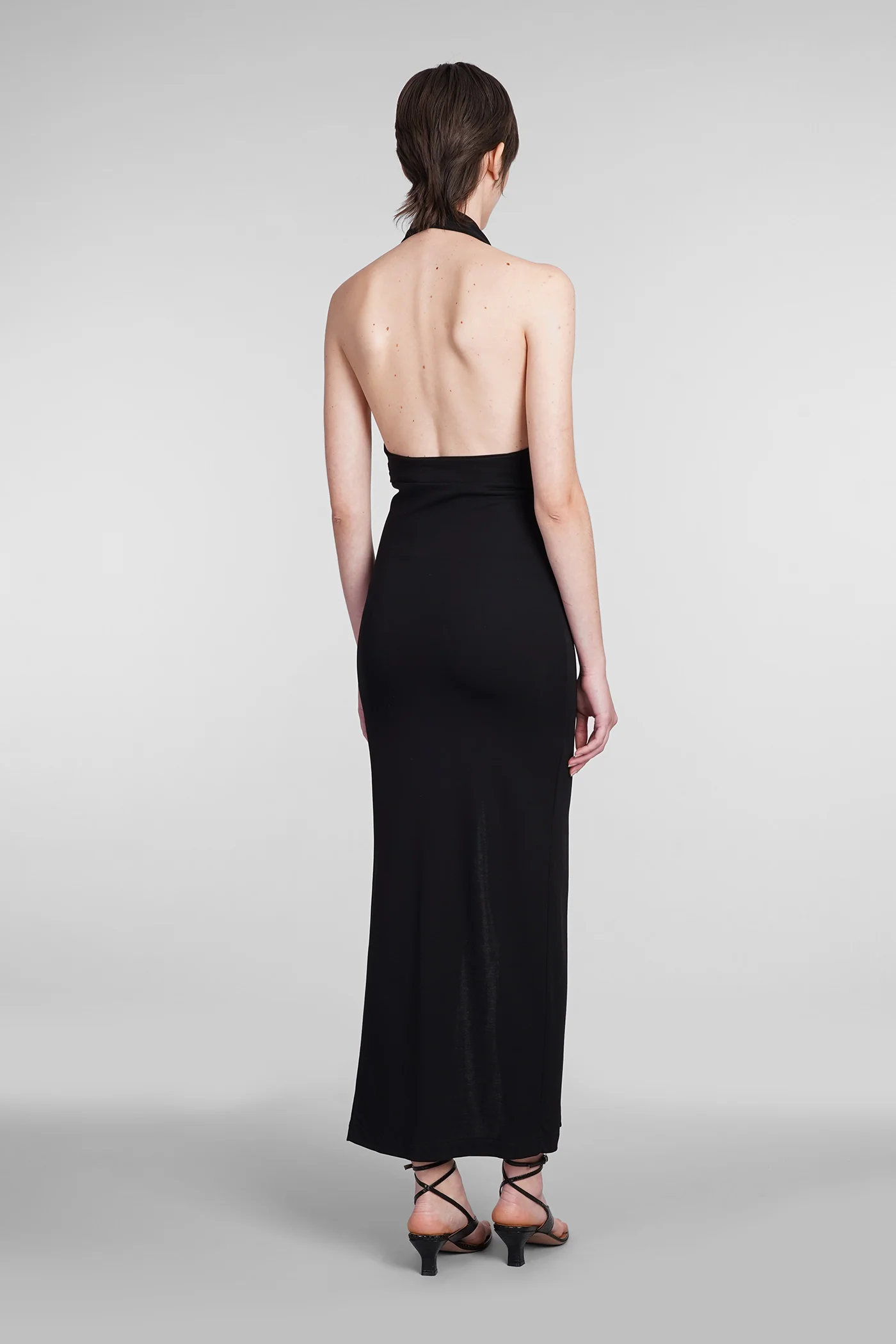 Rubini Dress woman  in black viscose - Image 3