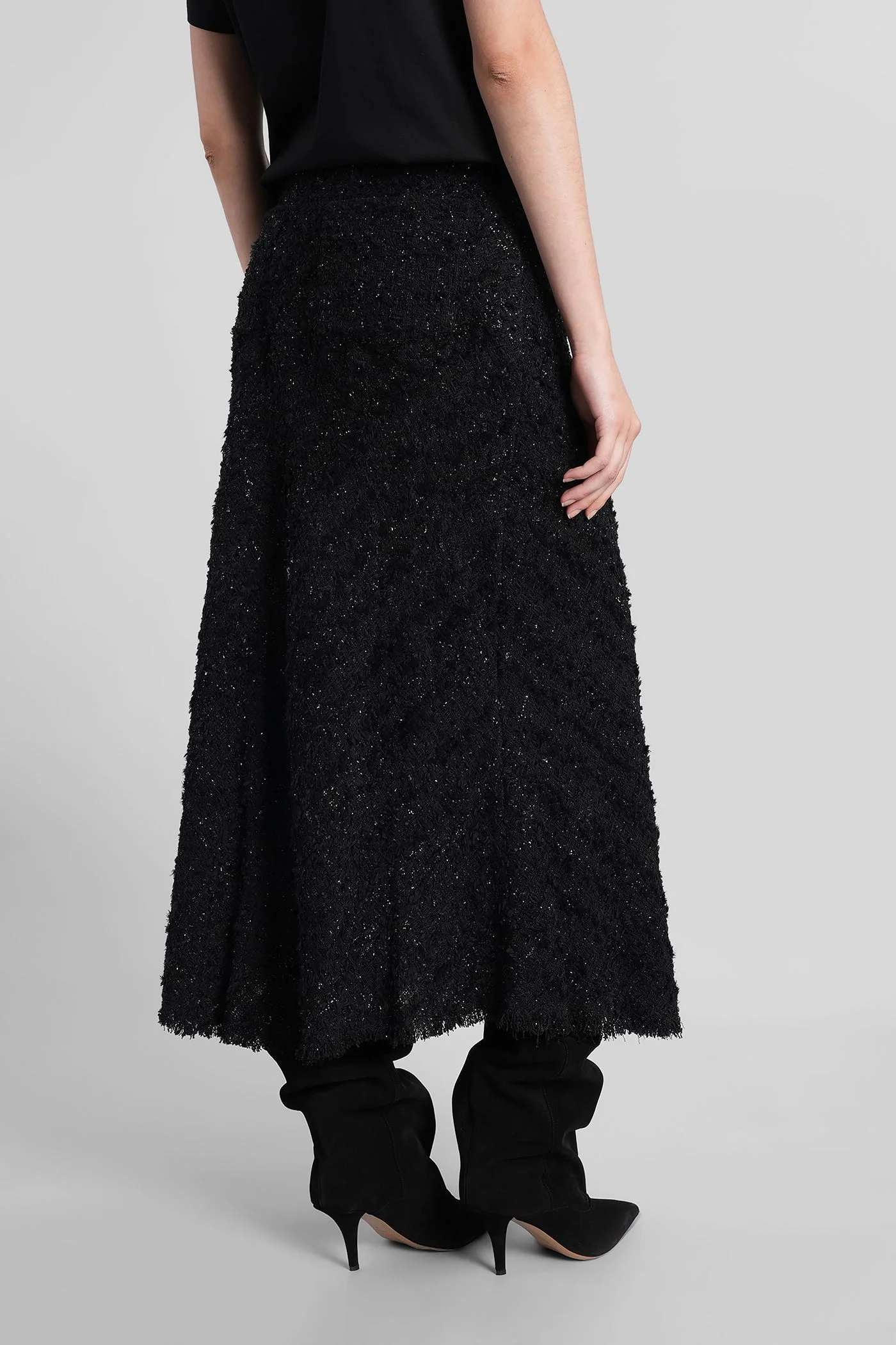 Samden Skirt in black cotton - Image 3