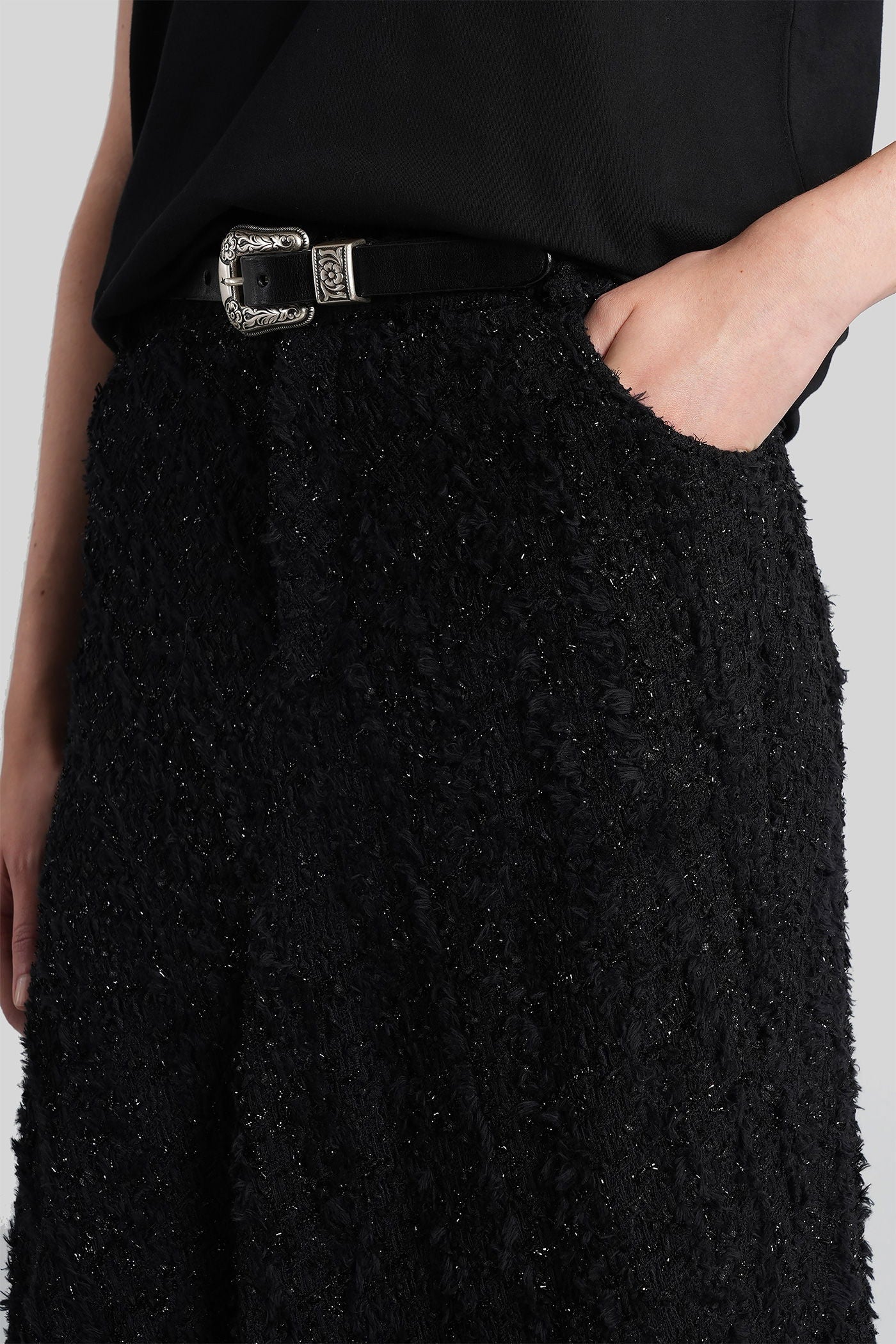 Samden Skirt in black cotton - Image 5