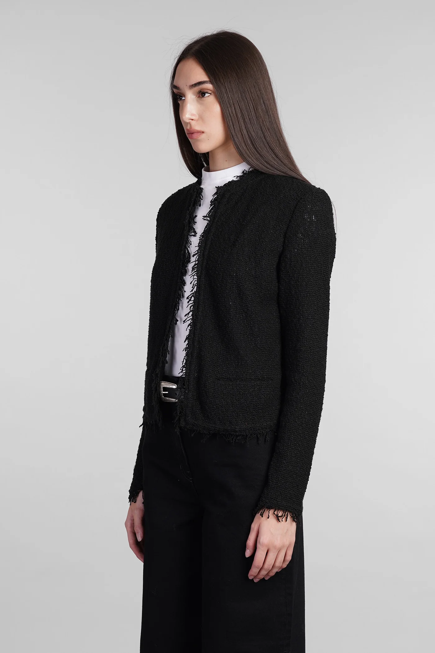 Shavani Casual jacket in black cotton - Image 4