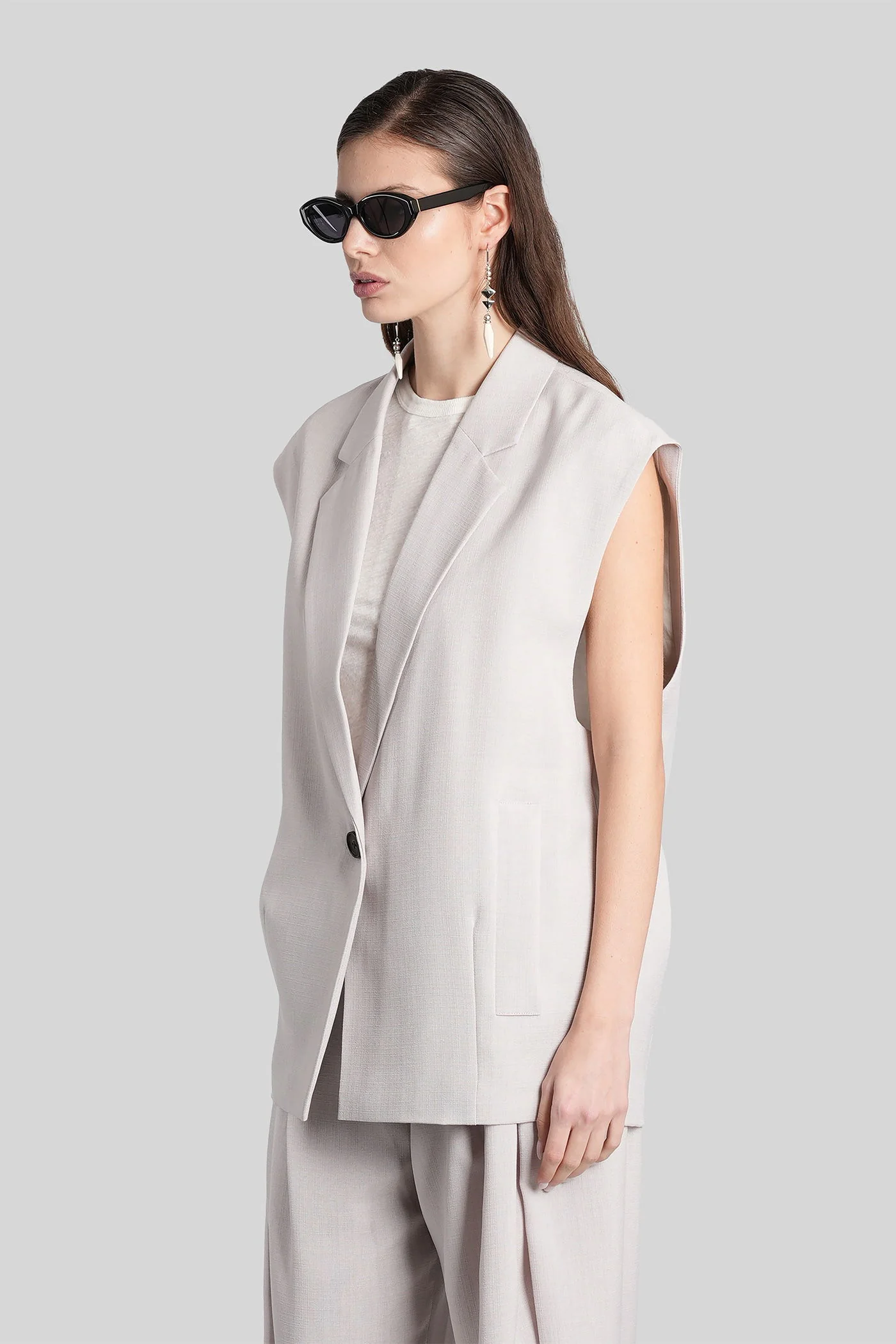 Soledad Blazer in grey polyester - Image 4