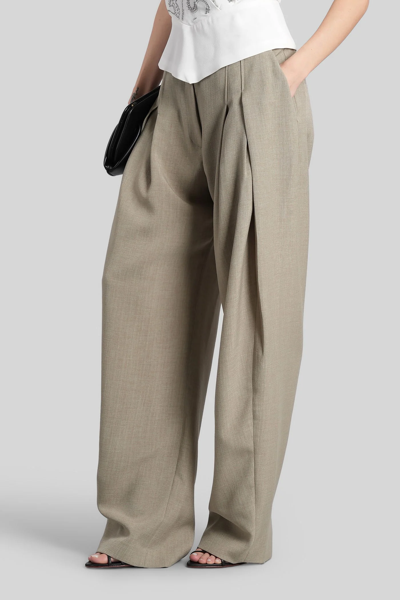 Sonja Pants in green polyester - Image 4