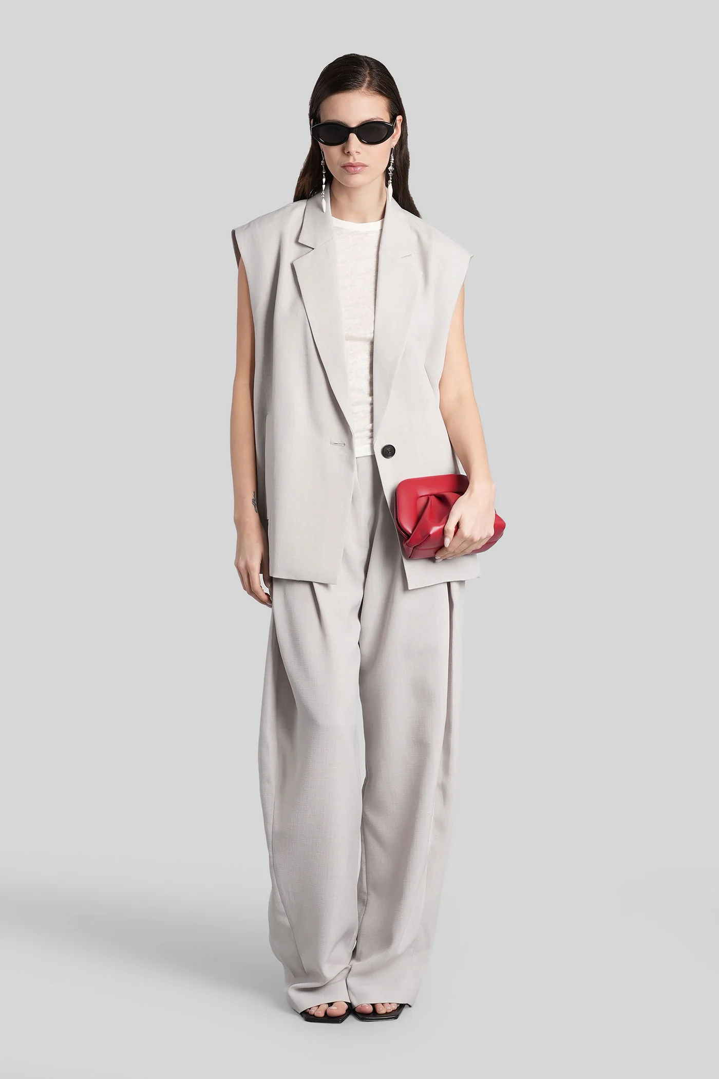 Sonja Pants in grey polyester - Image 2