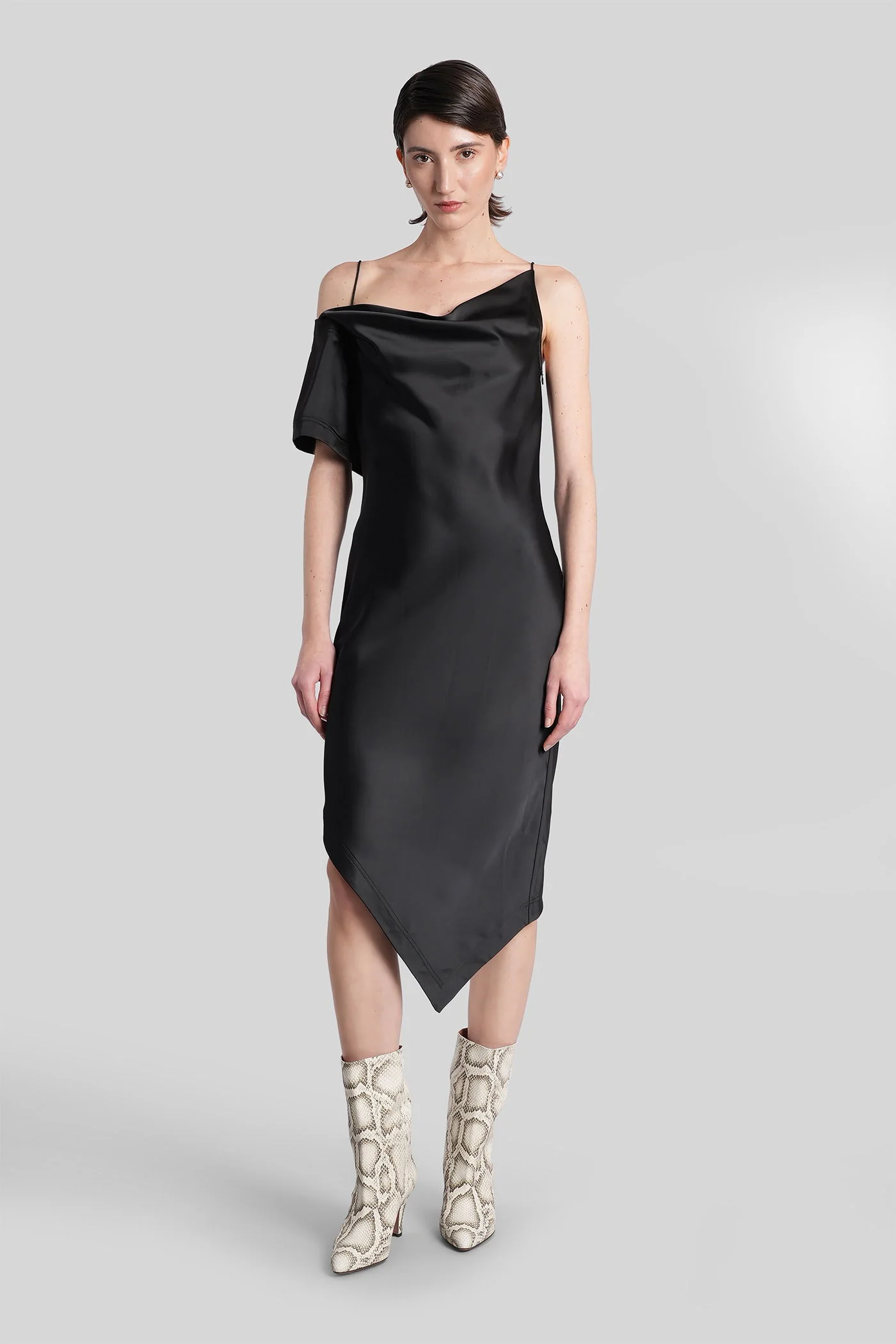 Thiana Long dress in black polyester - Image 16