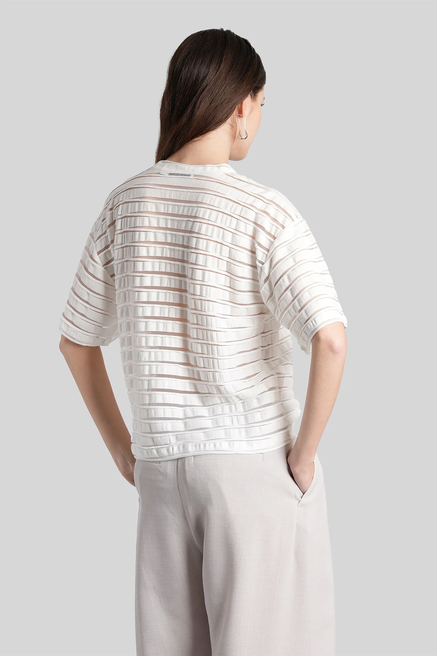 Ulizia T-Shirt in white cotton - Image 18
