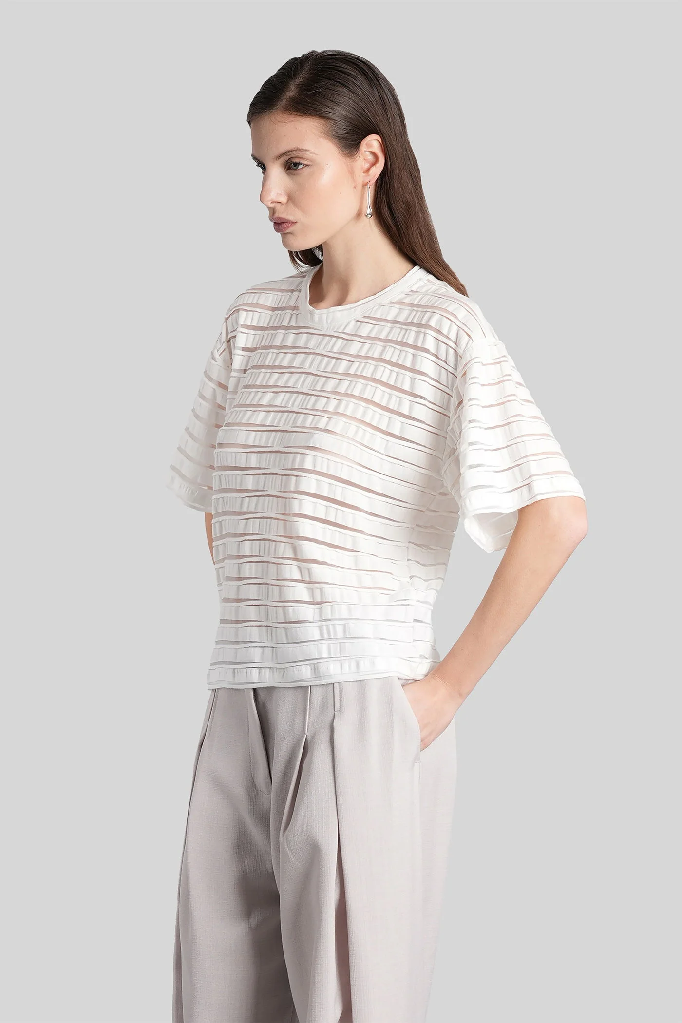 Ulizia T-Shirt in white cotton - Image 24