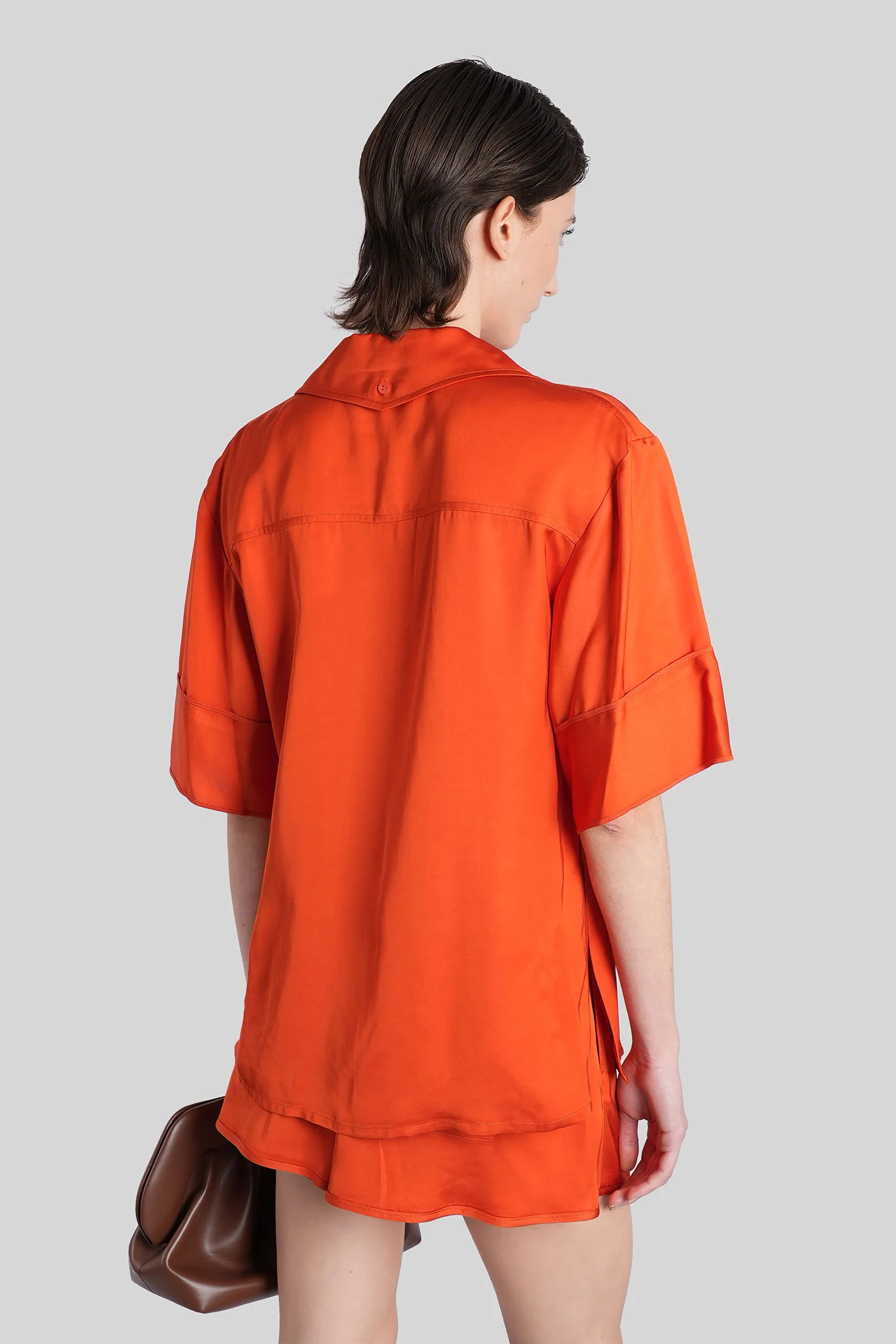 Umini Topwear in orange viscose - Image 3