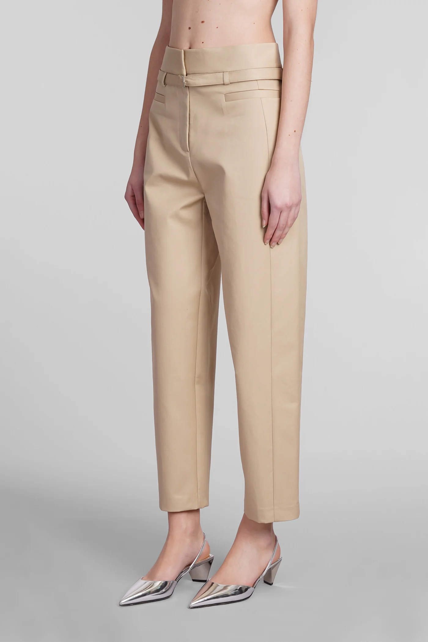 Valenti Pants in beige cotton - Image 4
