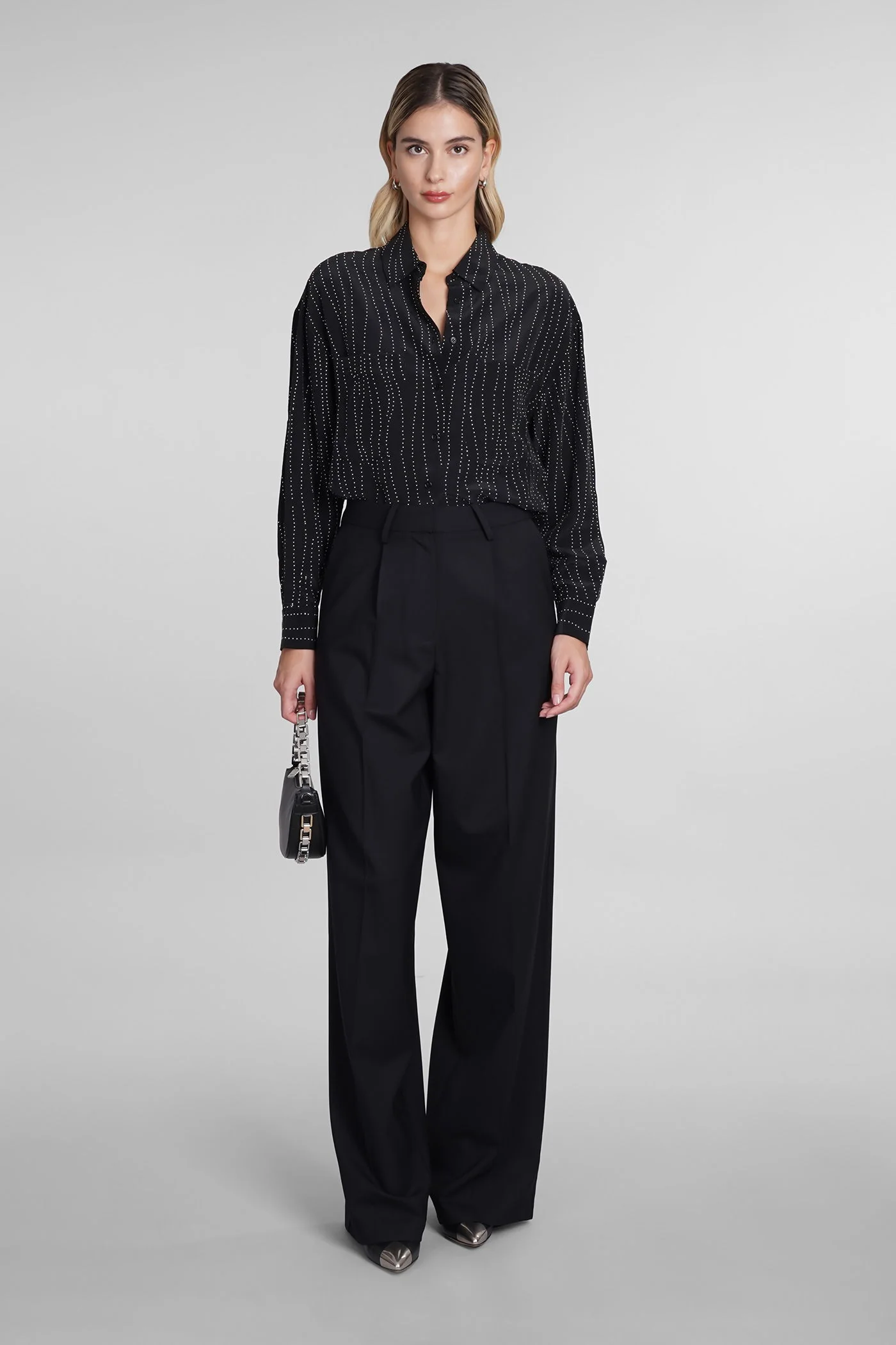 Zefiro Shirt in black viscose - Image 2