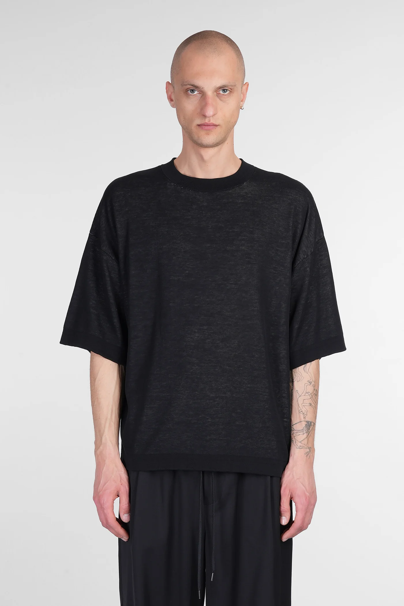 Sweatshirt in black cotton