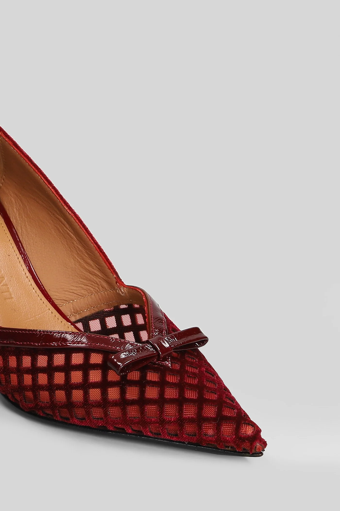 Pumps in bordeaux velvet - Image 5