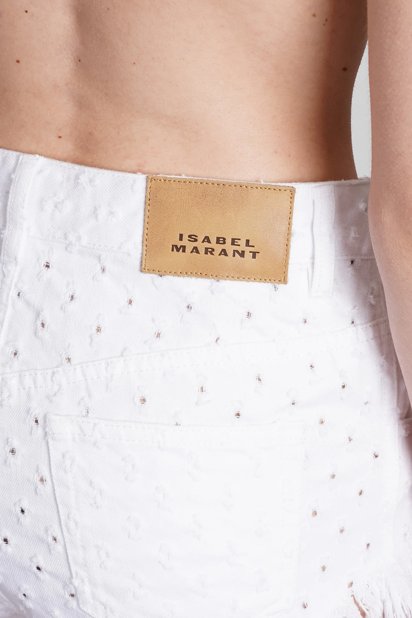 Aneida Shorts in white cotton - Image 5