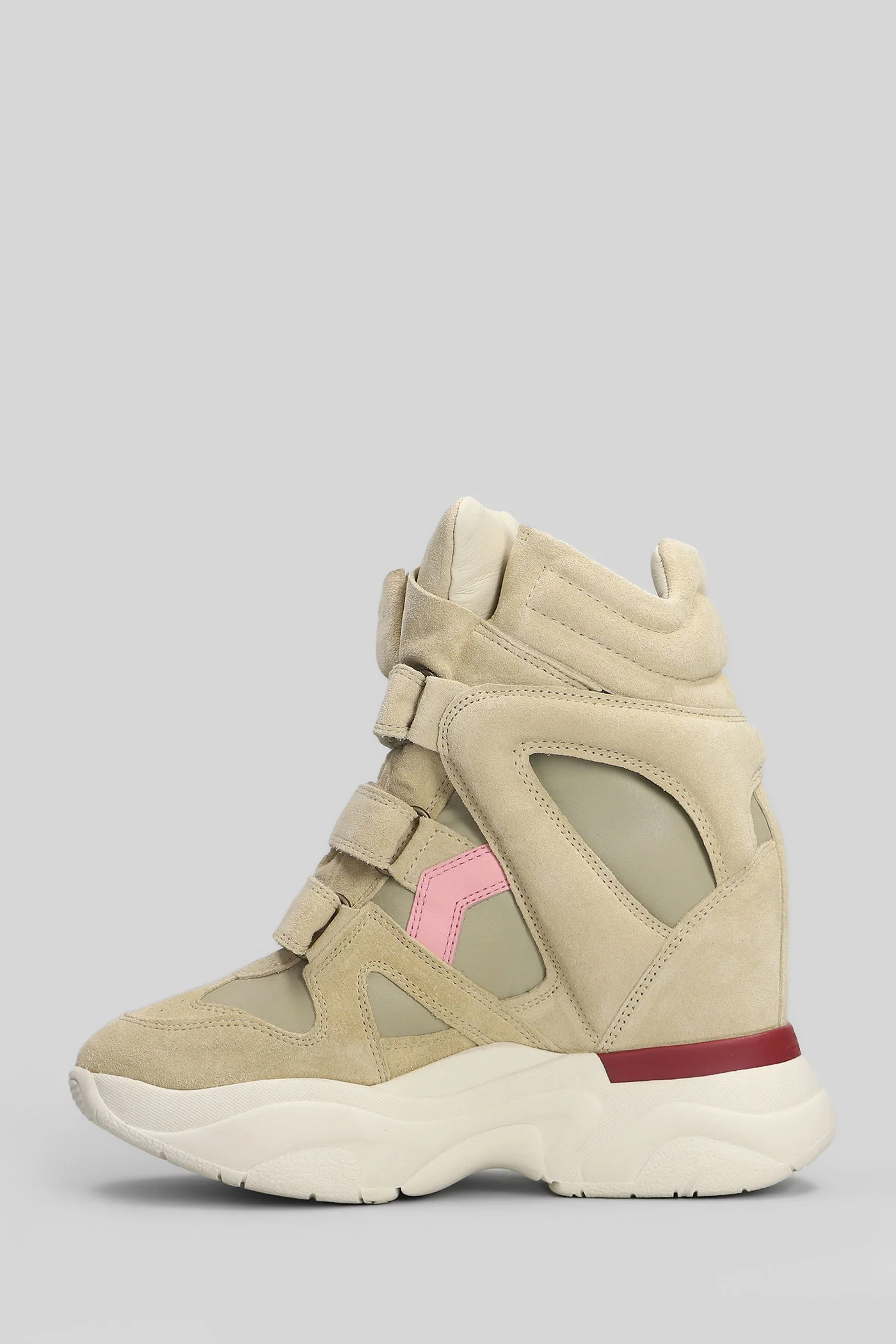 Balskee Sneakers in beige suede and leather - Image 3