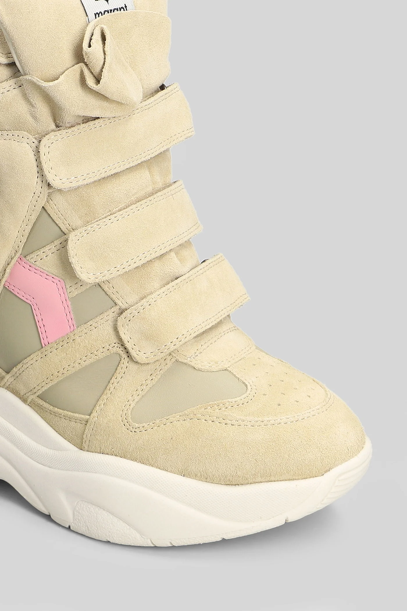 Balskee Sneakers in beige suede and leather - Image 5
