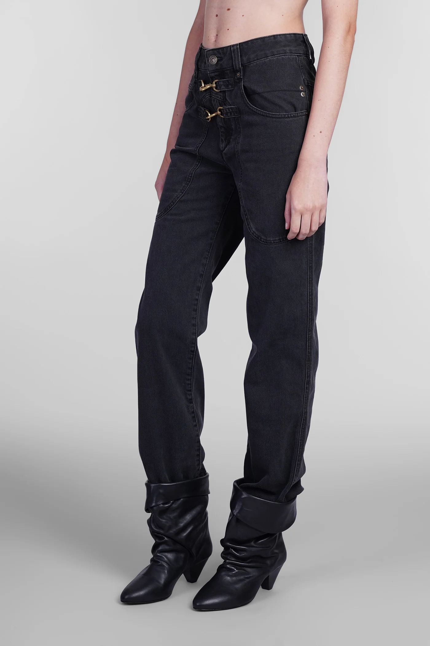 Brinley Jeans in black cotton - Image 4