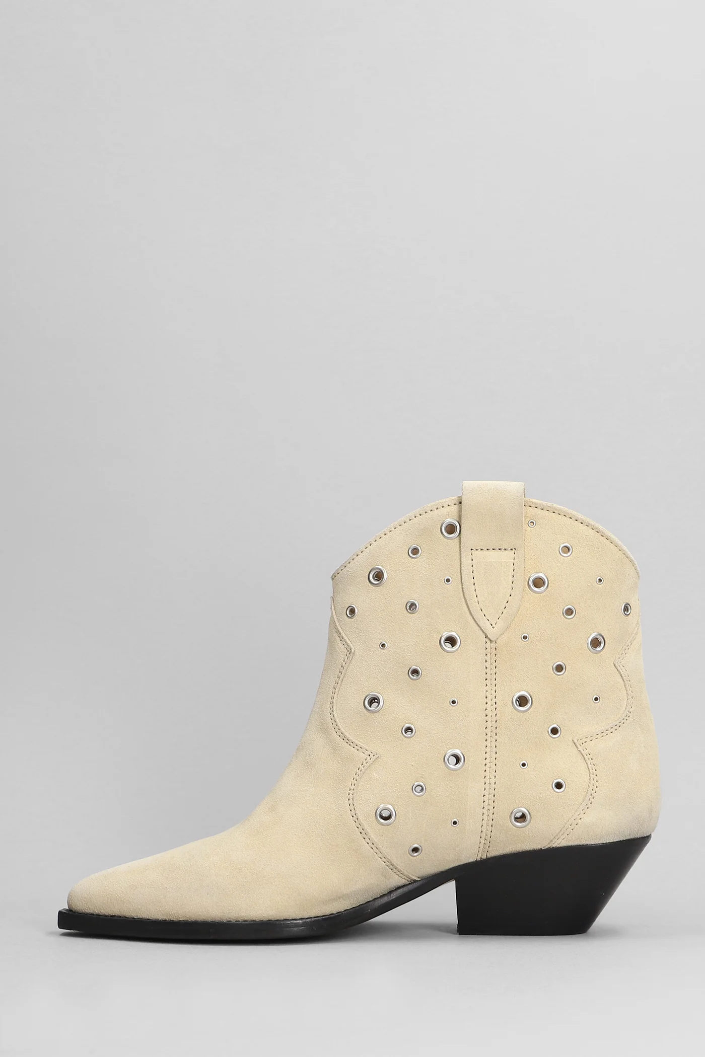 Dewina texan Ankle boots in beige suede - Image 3