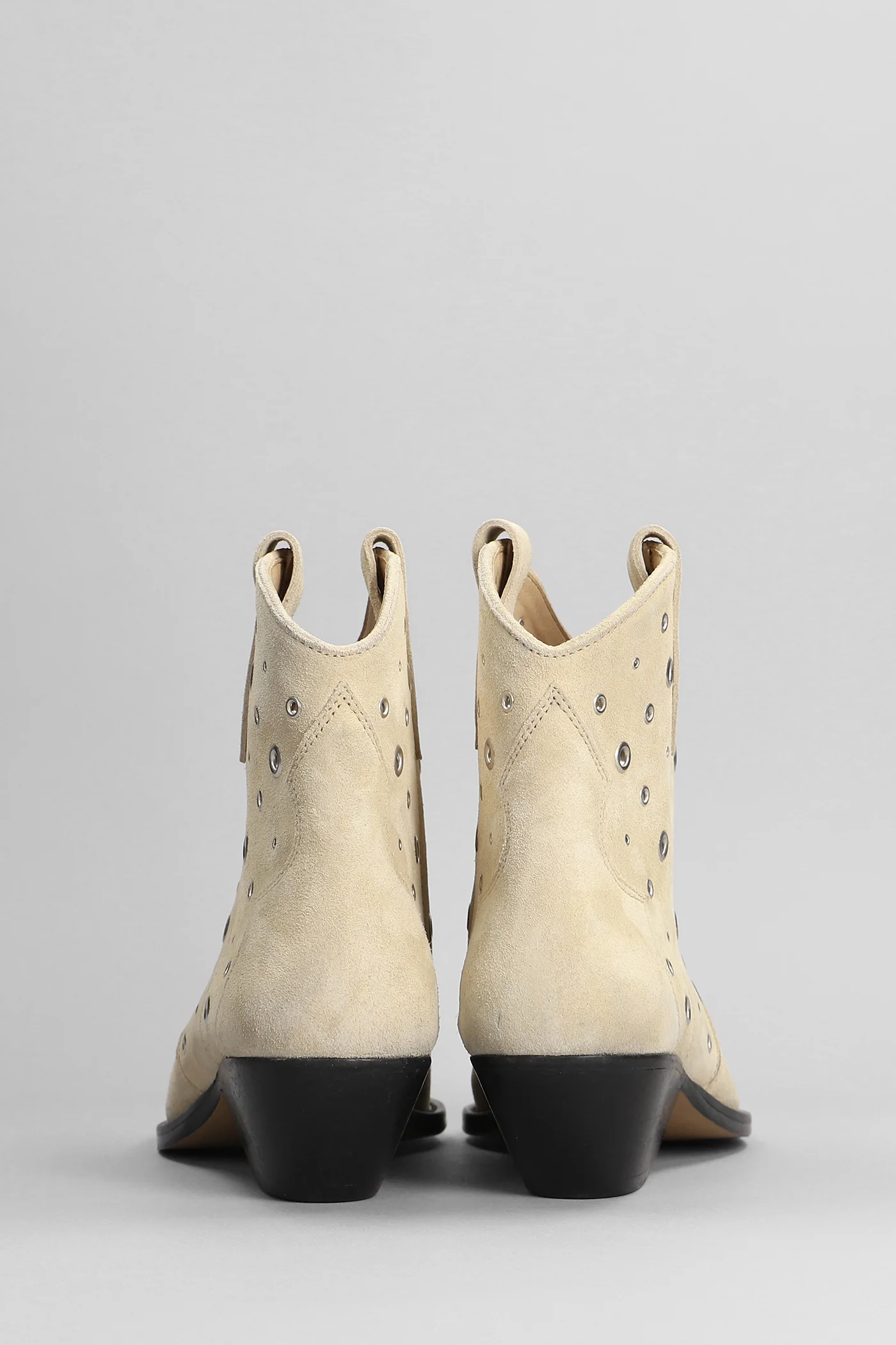 Dewina texan Ankle boots in beige suede - Image 4