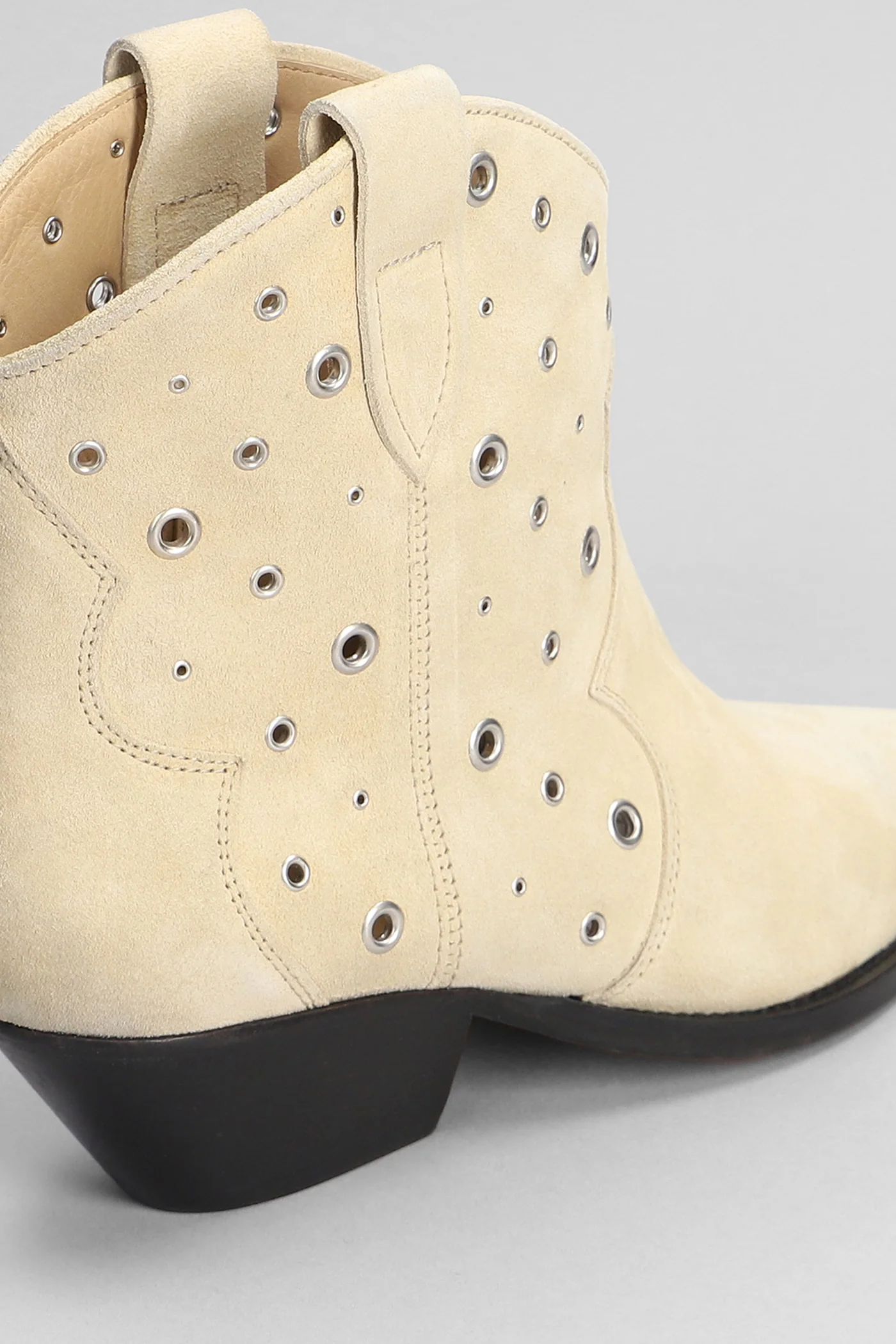 Dewina texan Ankle boots in beige suede - Image 5