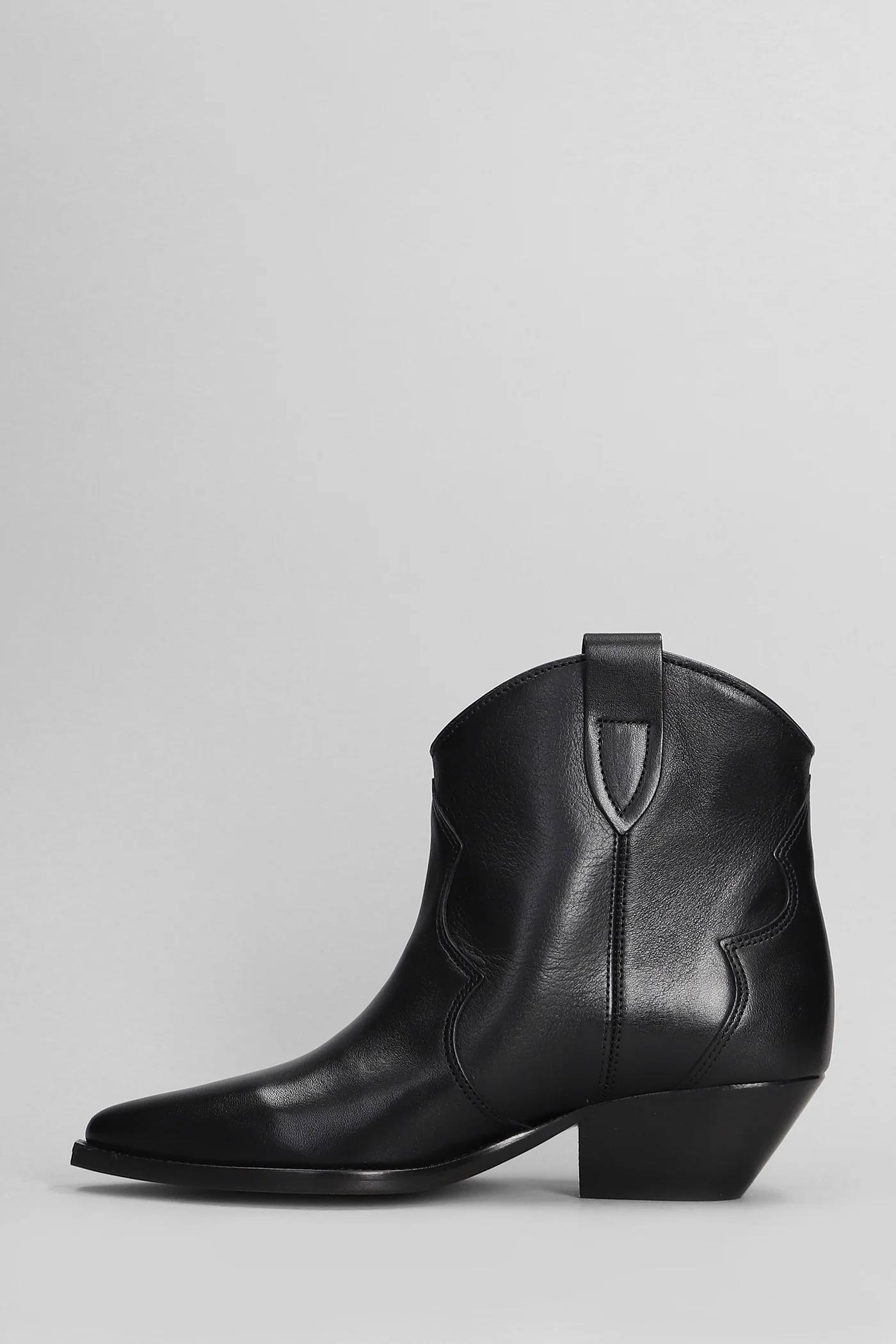 Dewina texan Ankle boots in black leather - Image 3