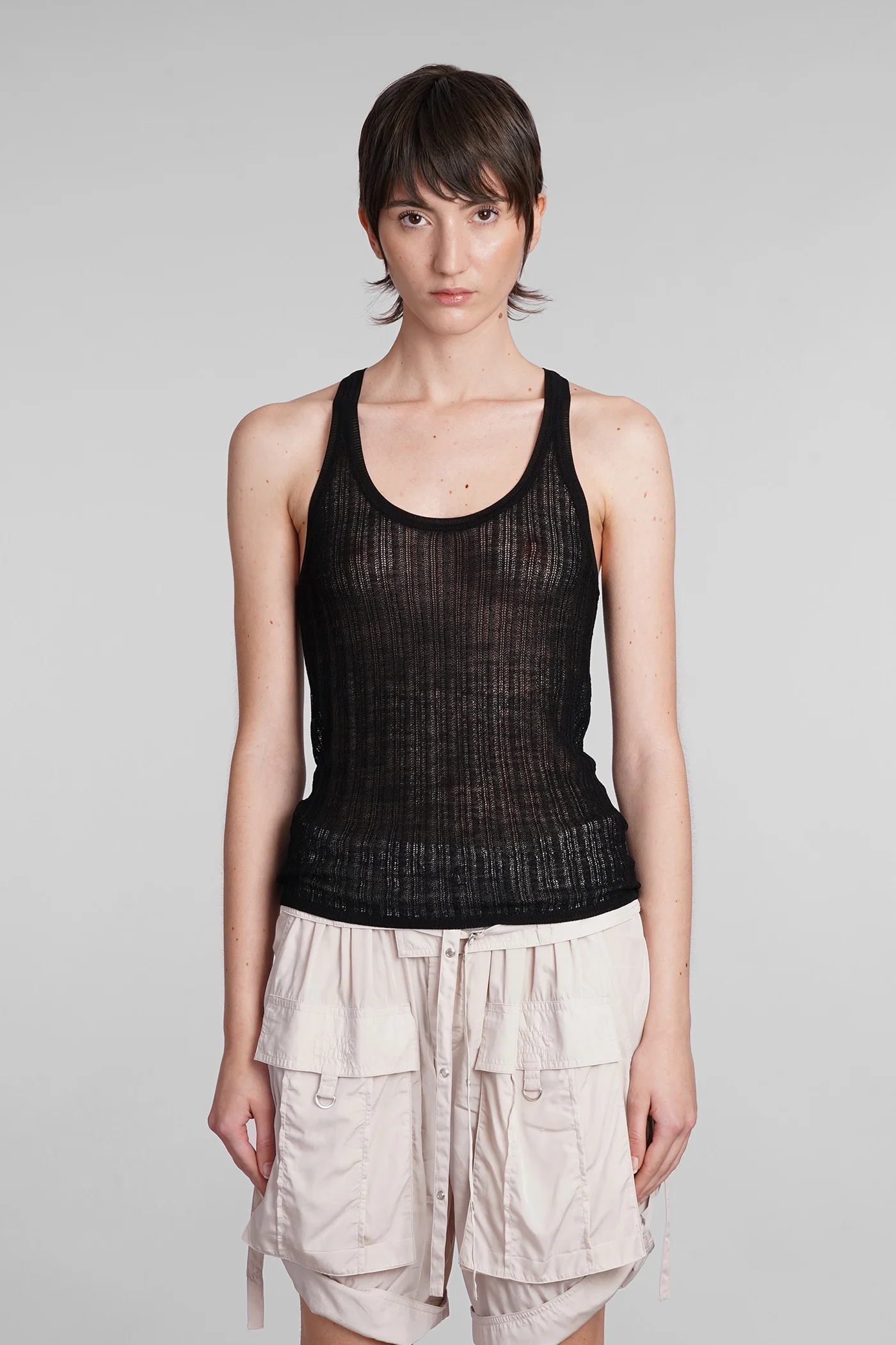 Dorsia tank Top in black viscose
