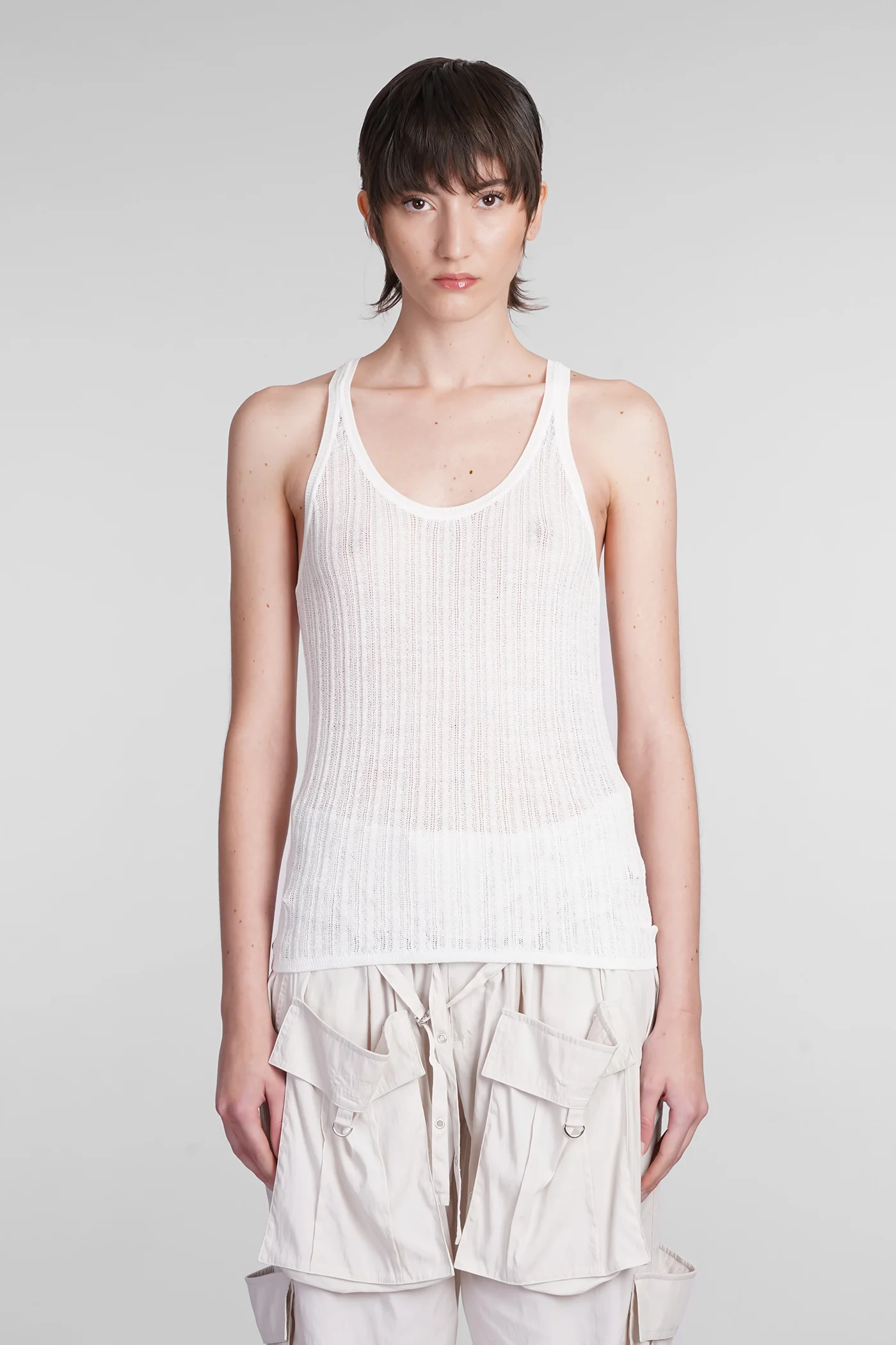 Dorsia tank Top in white viscose