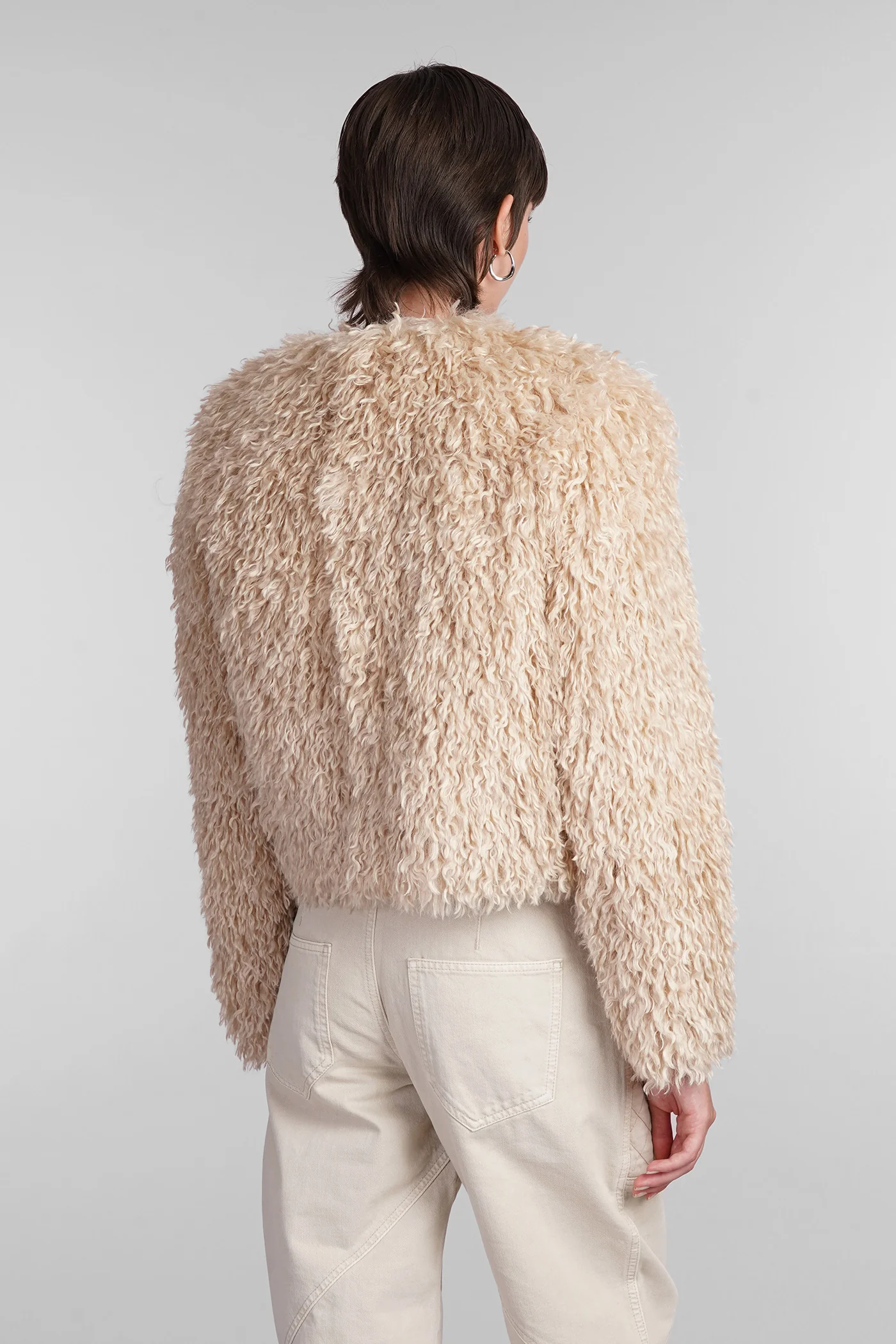 Faustine Fur & Shearling in beige polyester - Image 3