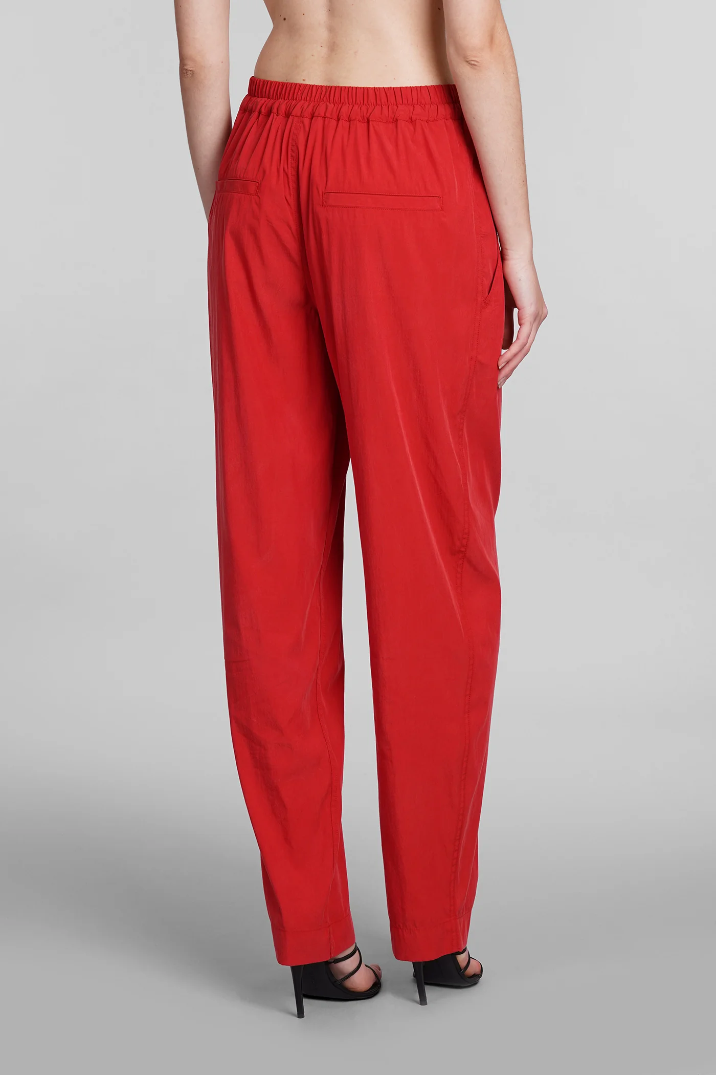 Hectorina Pants in red wool and polyester - Image 3