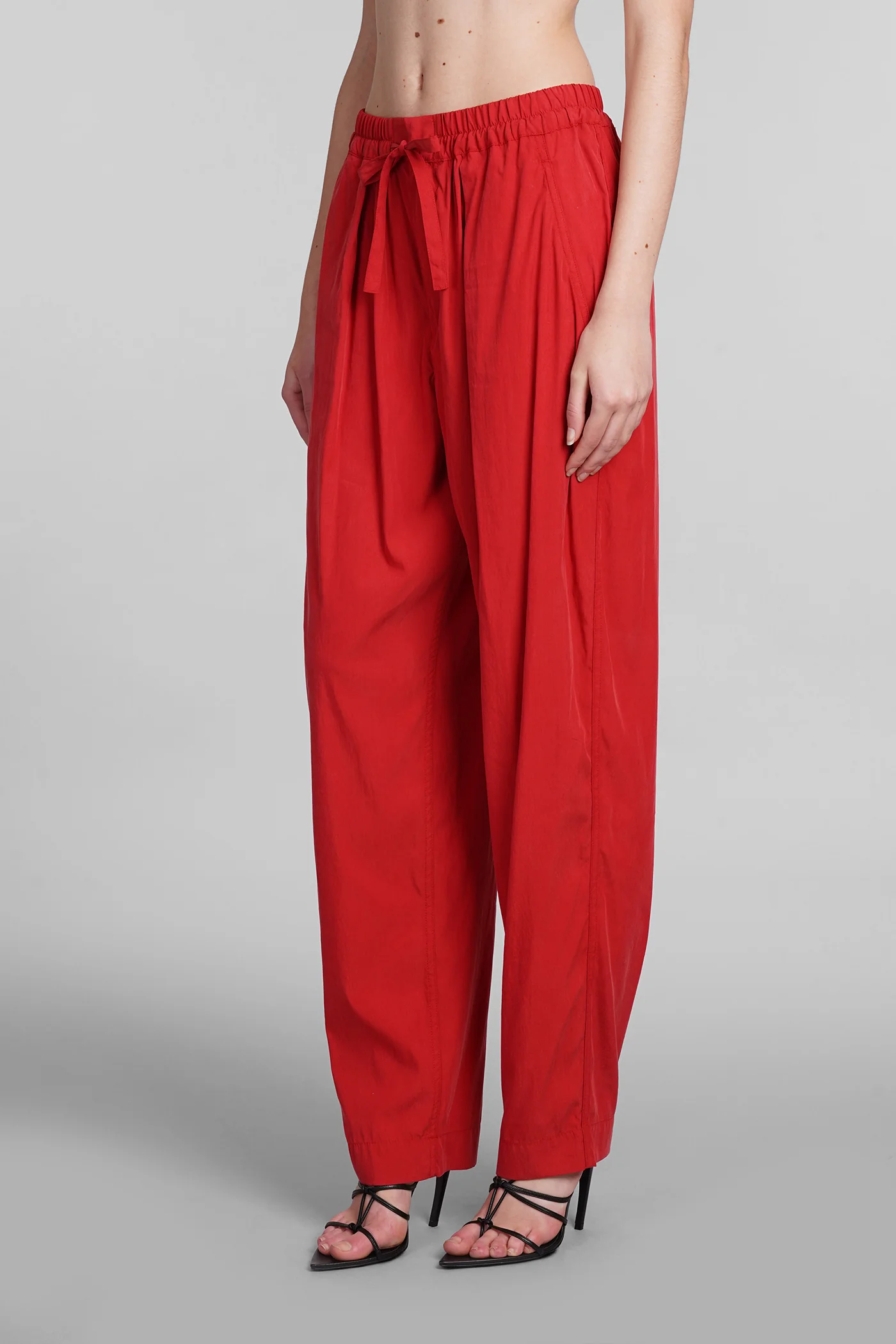 Hectorina Pants in red wool and polyester - Image 4