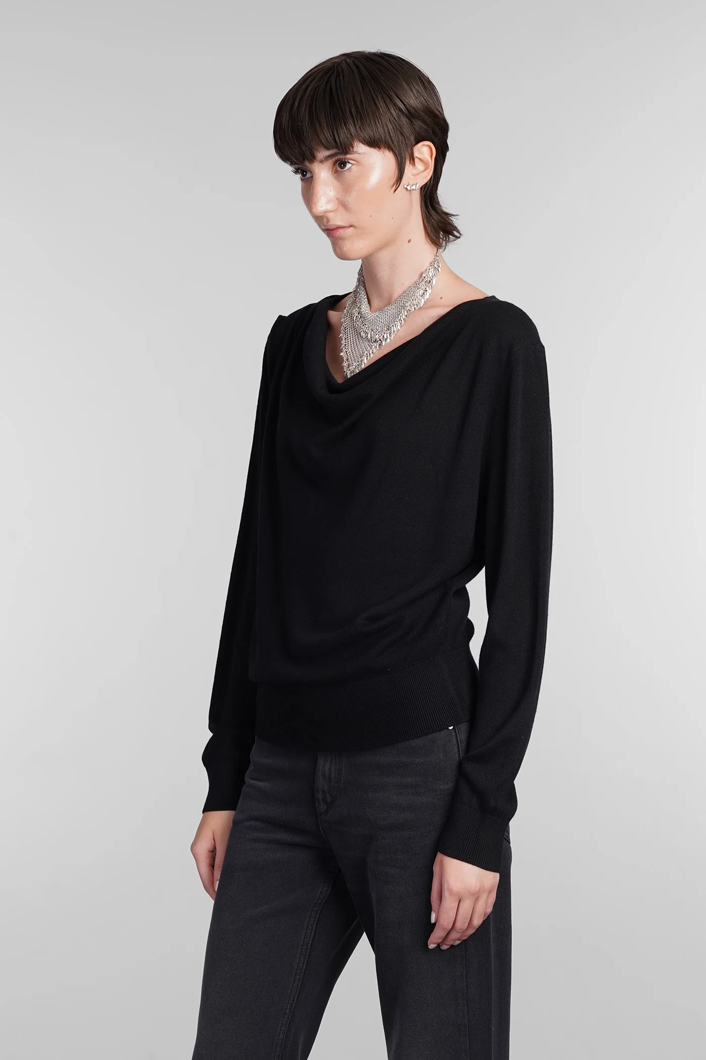 Kristen Knitwear in black viscose - Image 4