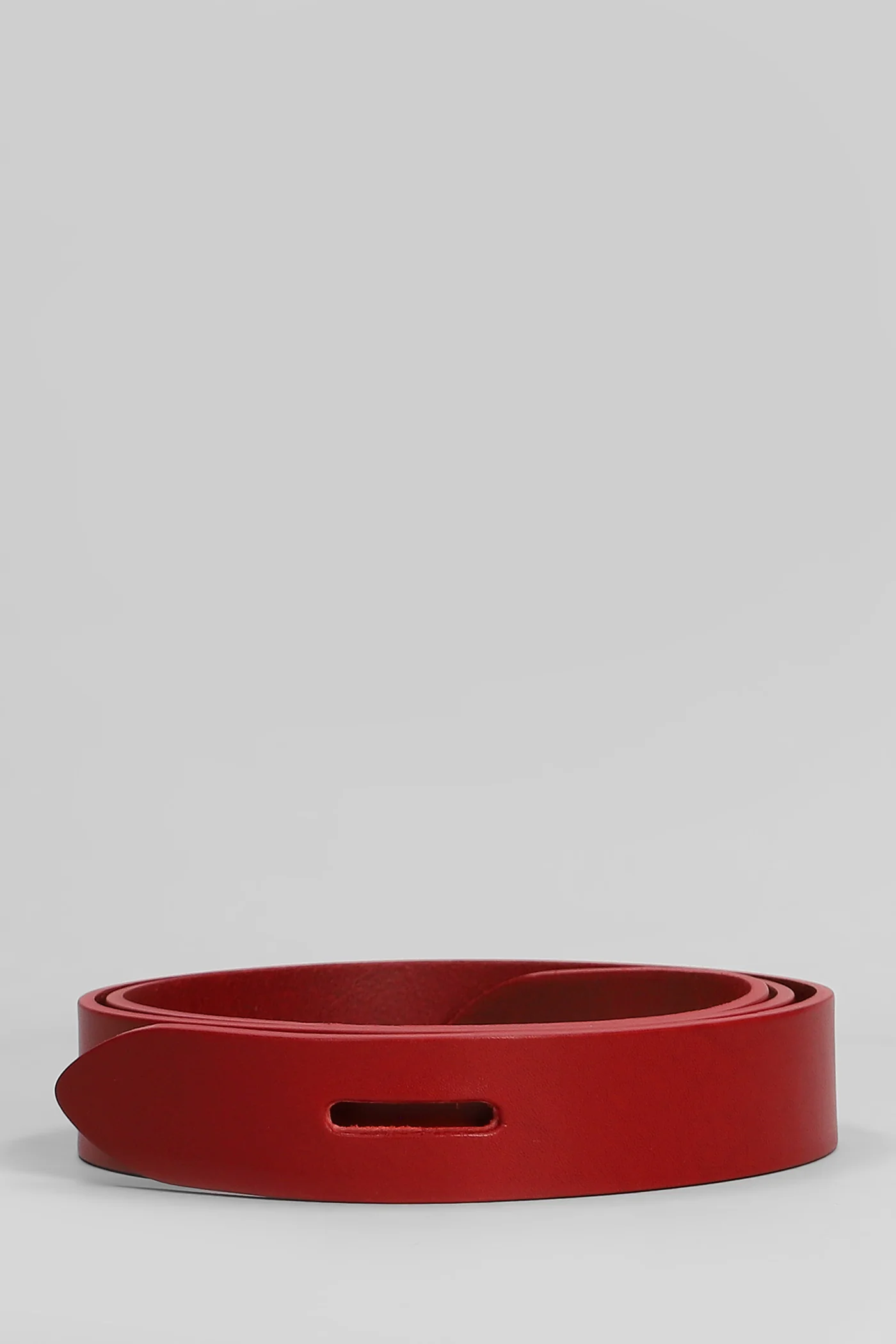 Lecce Belts in red leather