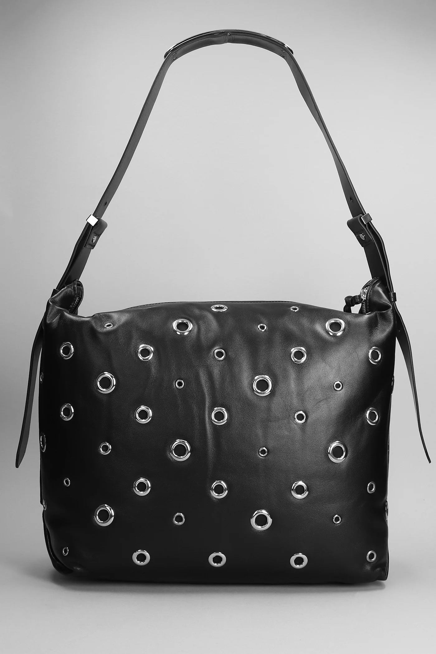 Leyden large Shoulder bag in black leather - Image 3