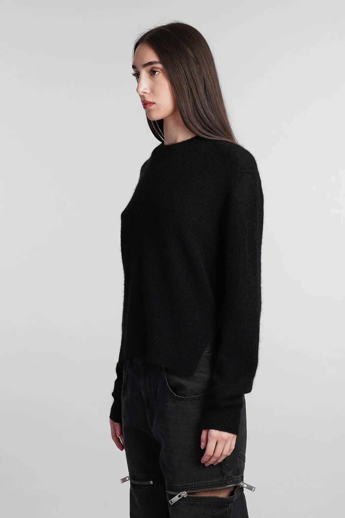 Lylia Knitwear in black wool - Image 4
