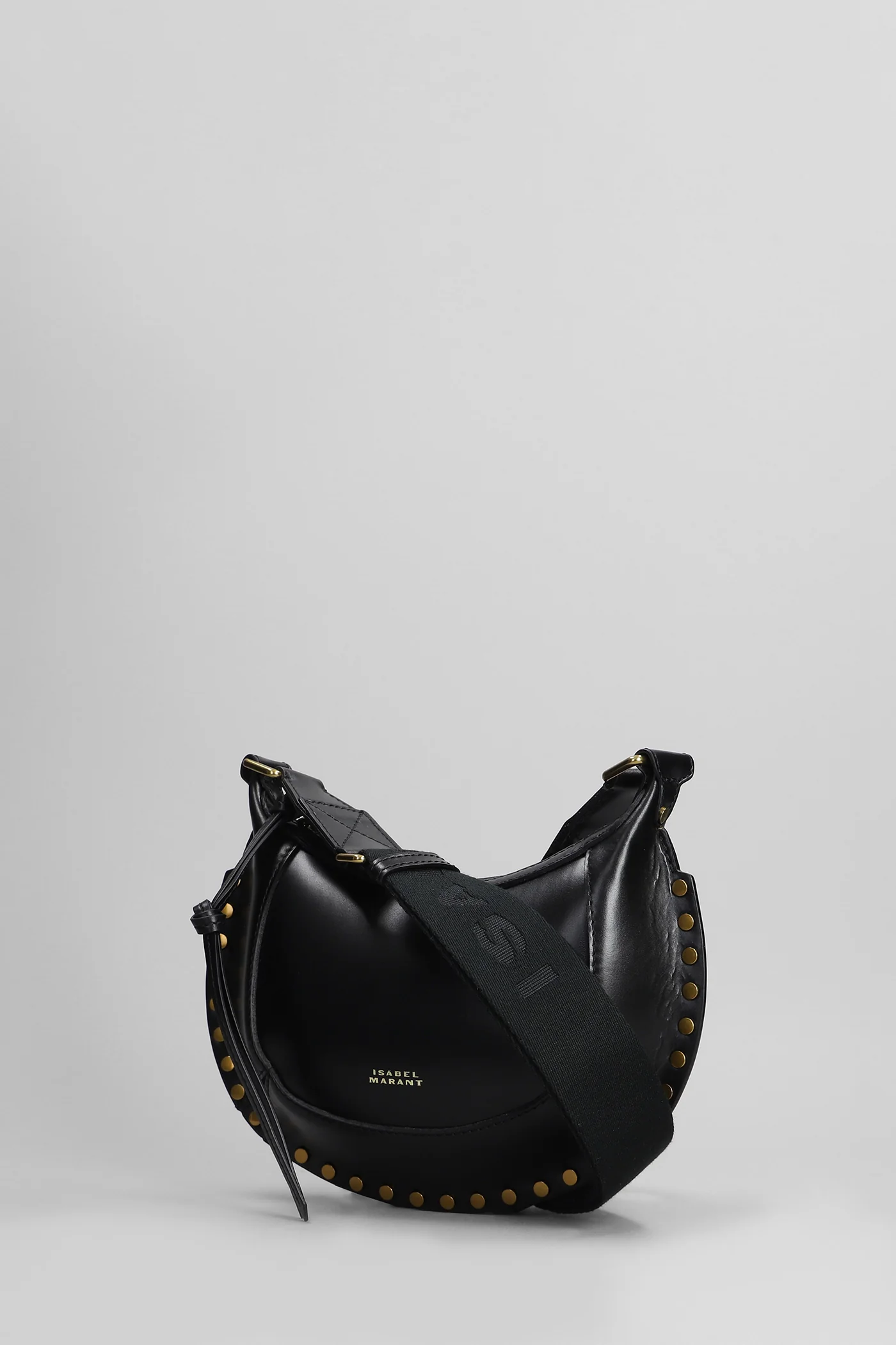 Mini moon Shoulder bag in black leather - Image 2